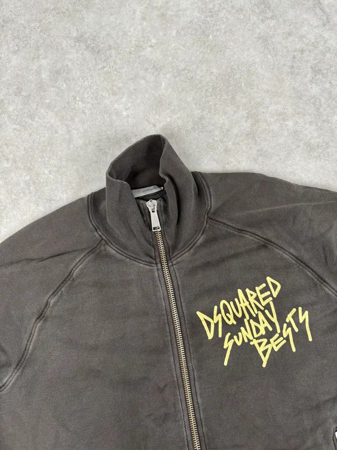 Dsquared2 AW2005 Dsquared2 Brown Religious Graphic Zip-Up Sweater Size US L / EU 52-54 / 3 - 5 Thumbnail