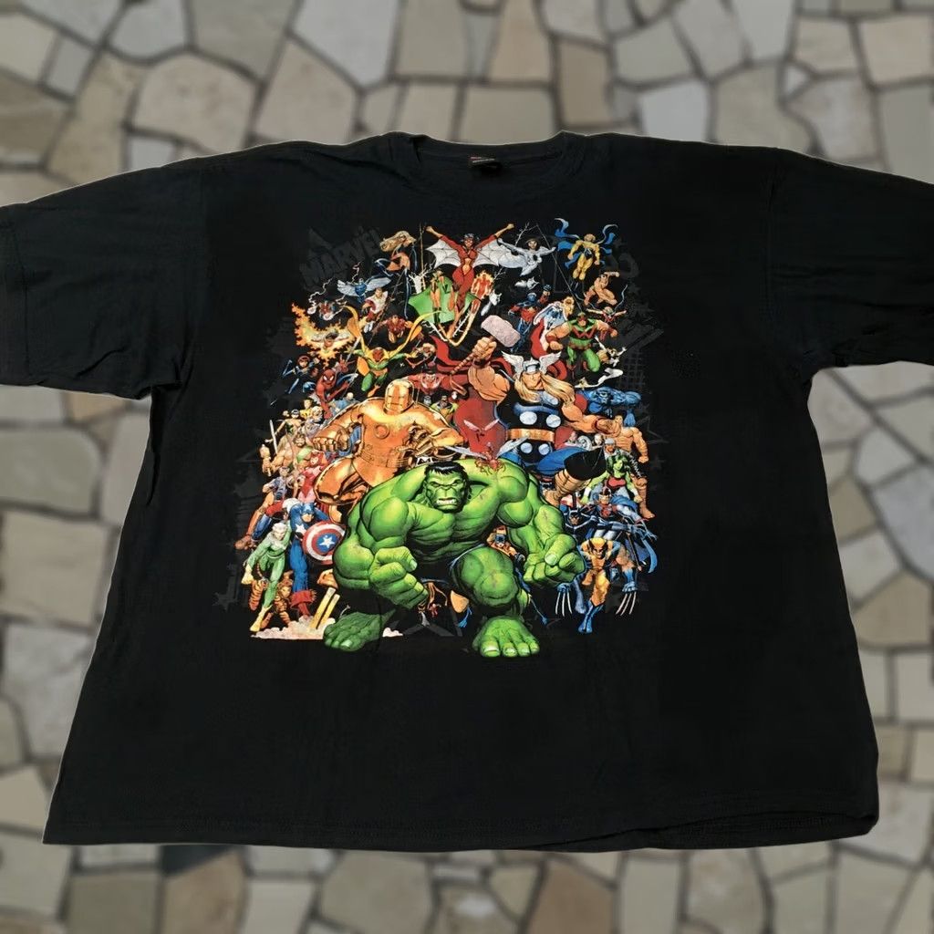Vintage VINTAGE Marvel Shirt XL Black Characters Mad Engine Comic Size Vtg Size US XL / EU 56 / 4 - 1 Thumbnail