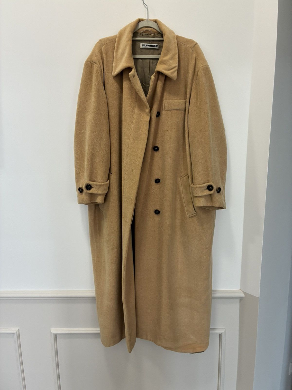 Jil Sander Vintage Made in Italy Jil Sander Camel Wool-Blend Long Coat Size M / US 6-8 / IT 42-44 - 6 Thumbnail