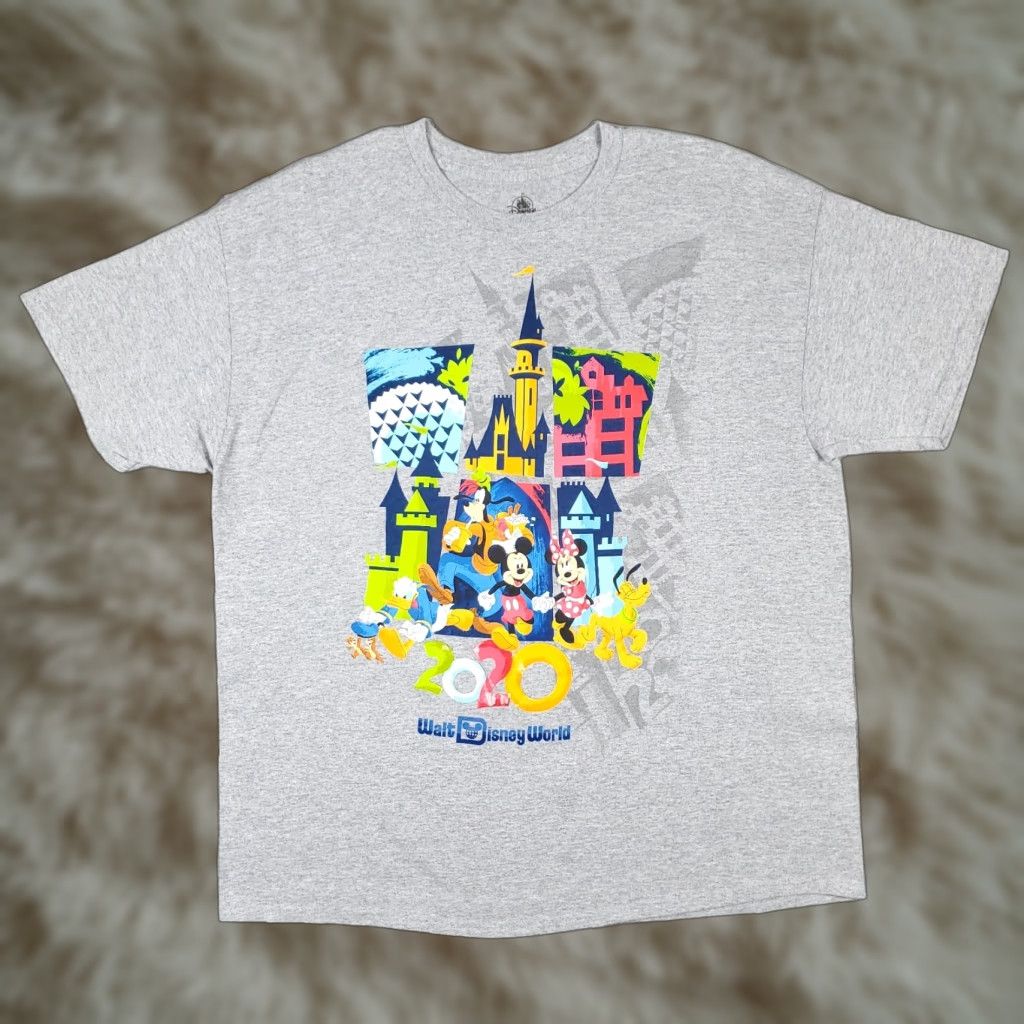 Disney Walt Disney World Mickey Mouse & Friends Gray T-Shirt Mens XL Size US XL / EU 56 / 4 - 1 Thumbnail
