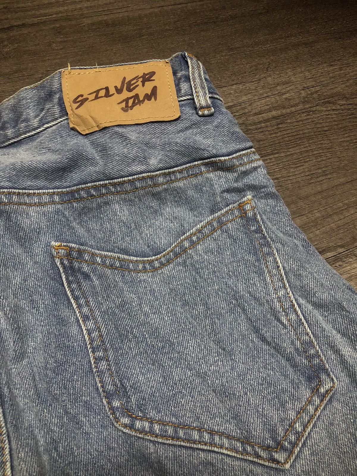 Japanese Brand W.W.G SILVER JAM JEANS UNISEX DESIGN Size US 28 / EU 44 - 18 Thumbnail