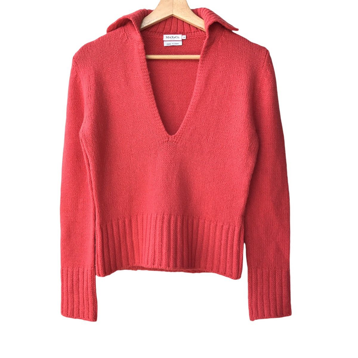 MAX&Co. × Max Mara Max & Co. Italy Designer Wide Neck Wool Crop Jumper Size M / US 6-8 / IT 42-44 - 1 Thumbnail