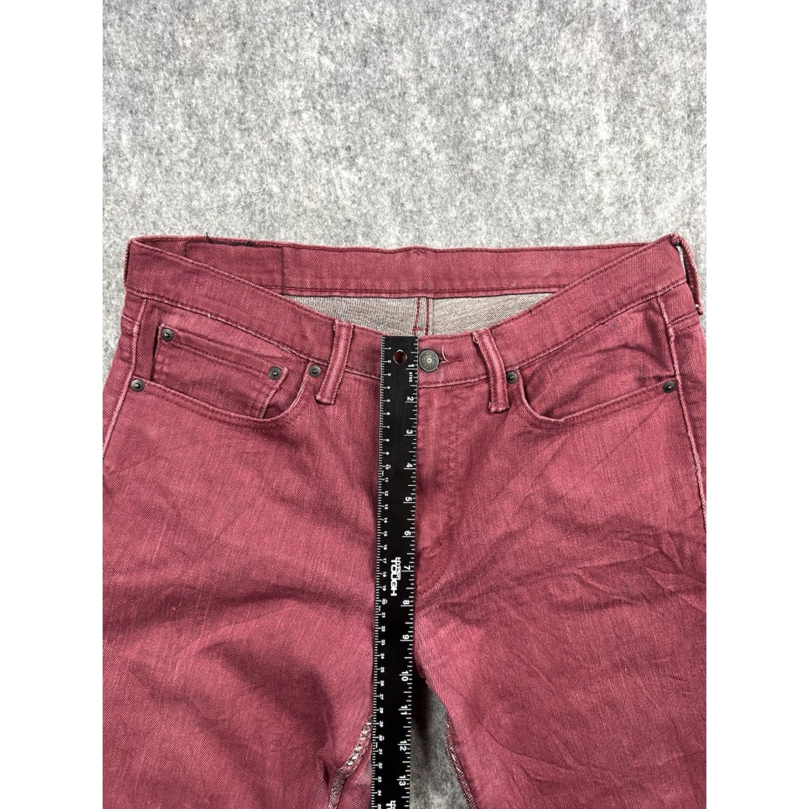 Vintage VINTAGE Levis 511 Mens Burgundy Skinny Fit Slim Leg Jeans Stretch Casual Size 34x32 Size US 34 / EU 50 - 5 Thumbnail