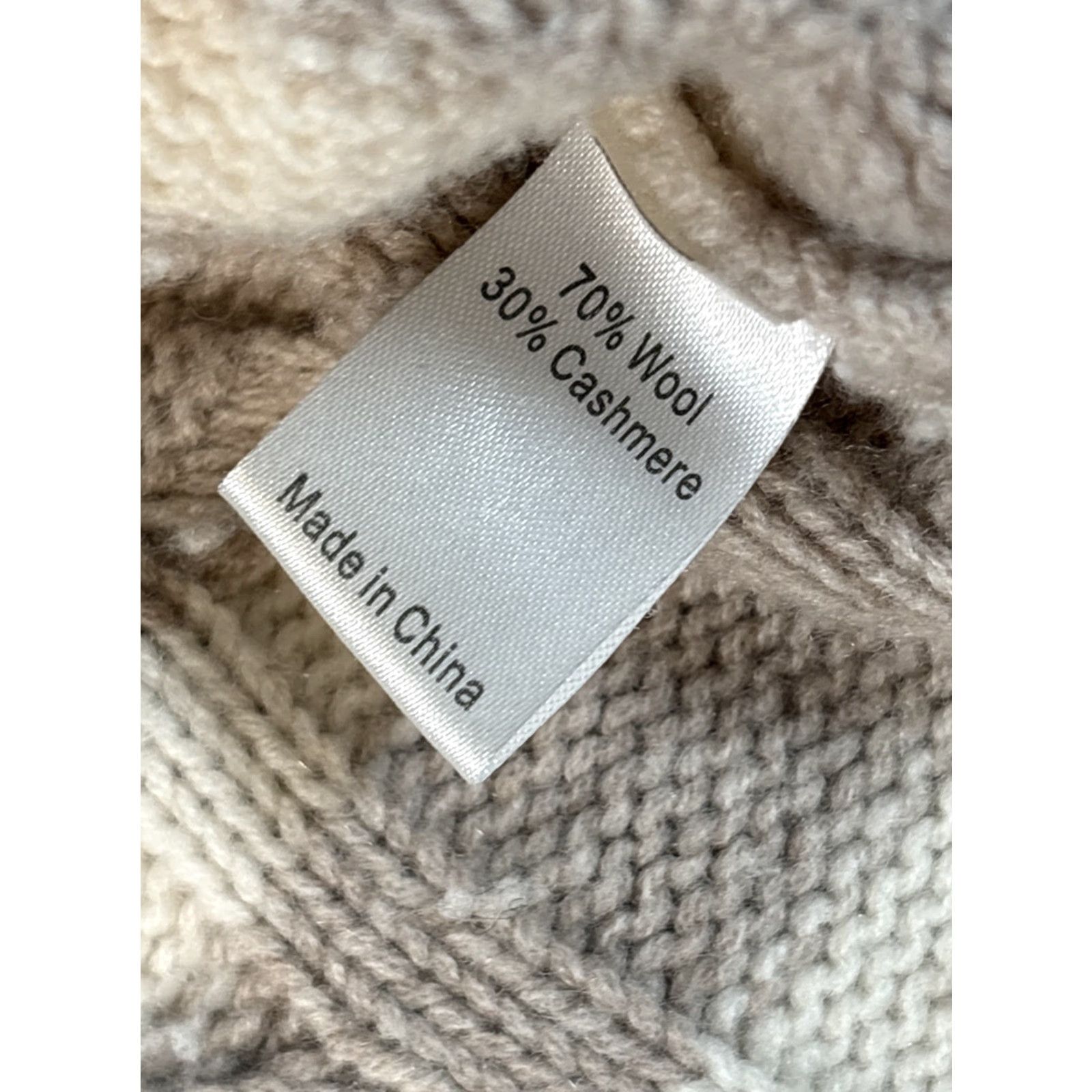 La Ligne La Ligne Sweater Womens Small Wool Cashmere Striped Beige Cable Knit Chunky Size S / US 4 / IT 40 - 5 Thumbnail