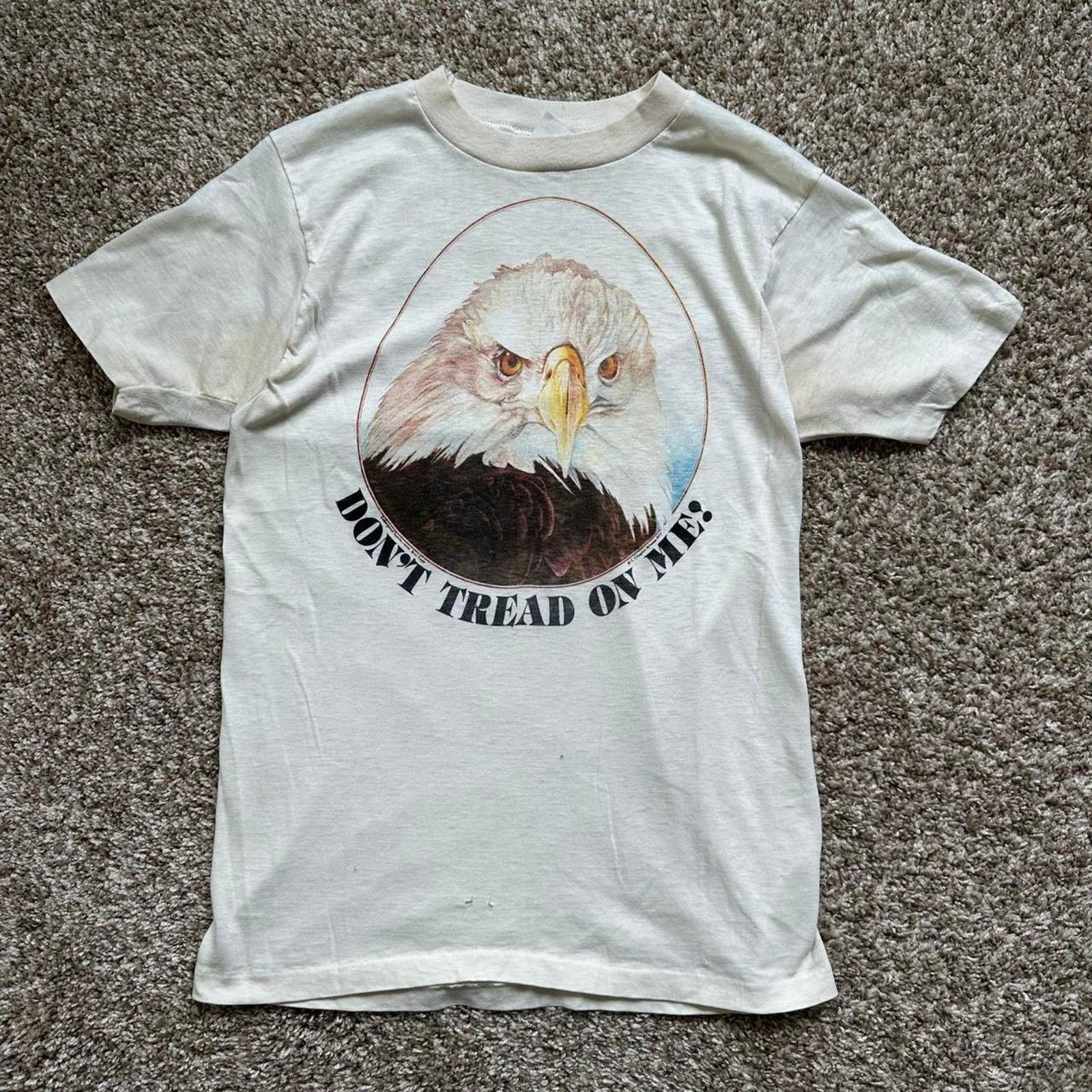 Vintage Vintage 70s Don’t Tread On Me War Bald Eagle Graphic Shirt Size US M / EU 48-50 / 2 - 1 Thumbnail