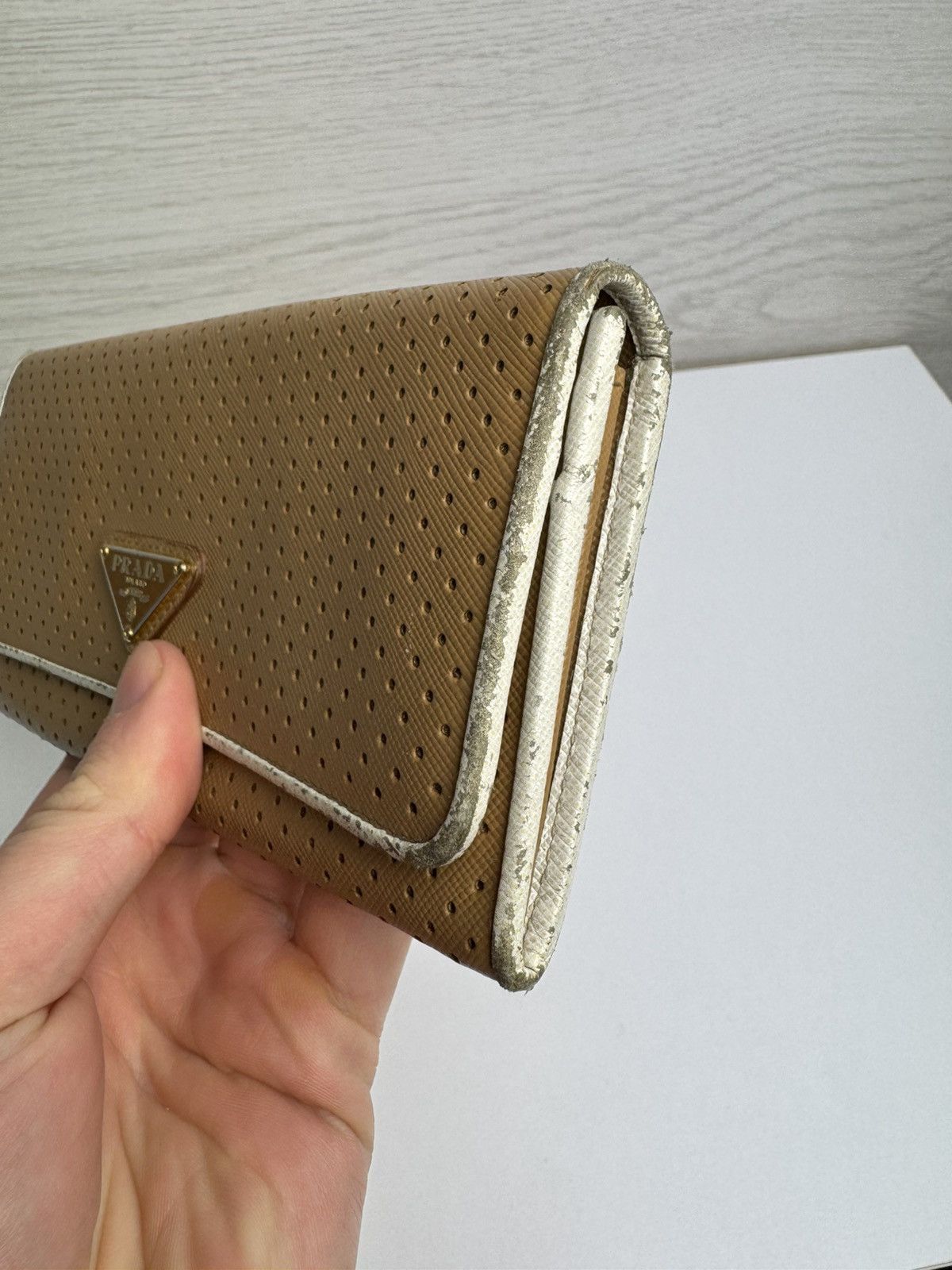 Prada Prada Milano Perforated Leather Continental Wallet Size ONE SIZE - 5 Thumbnail