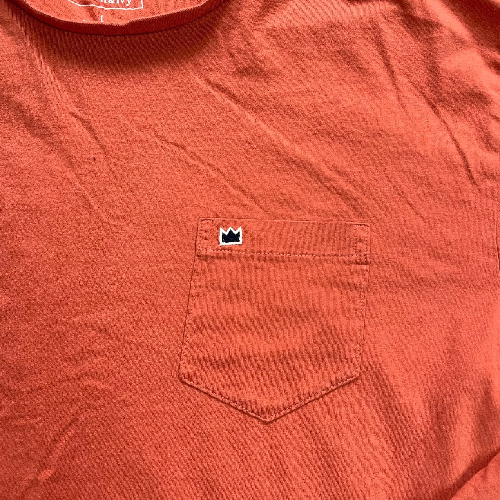 Vintage Crown & Ivy T-Shirt Adult Large Purple Pocket Long Sleeve Crew Neck Cotton Knit Breathable Easy Care Sports Classic Mens Size US XL / EU 56 / 4 - 4 Thumbnail