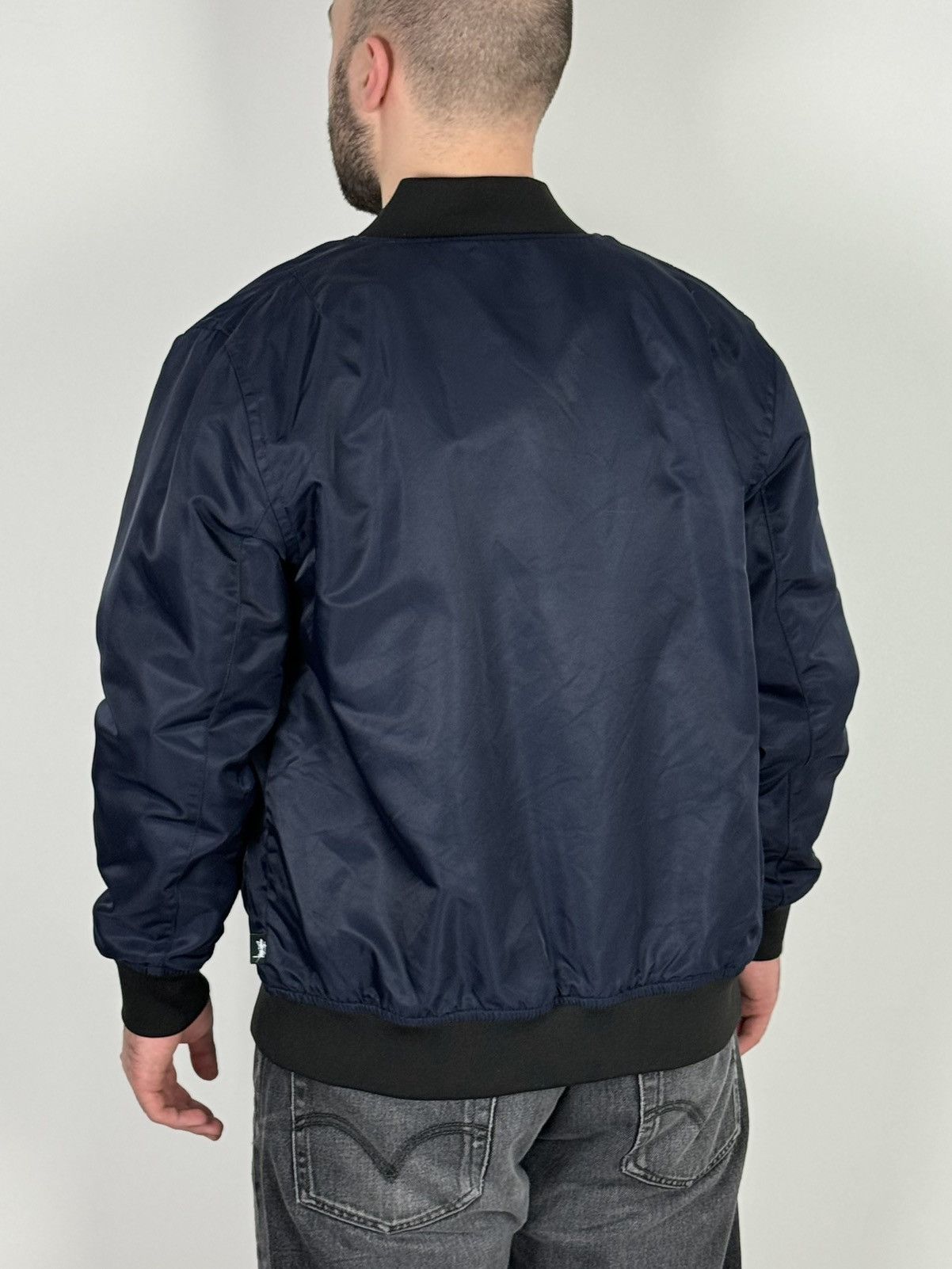 Stussy Stussy Embroidery Logo Basic Navy Bomber Jacket Size US S / EU 44-46 / 1 - 3 Thumbnail