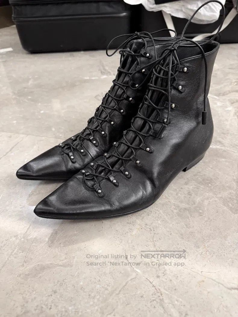 Saint Laurent Paris Saint Laurent Paris Poster Style Double Row Silver Studs D Size US 10 / EU 43 - 7 Thumbnail
