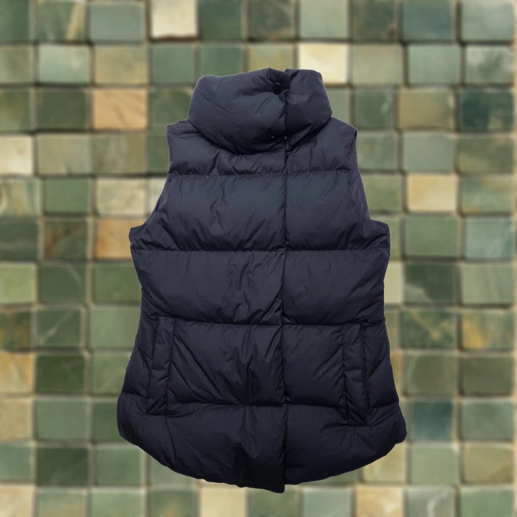 Athleta Athleta Vest Womens Large Black Quilted Down Puffer Mid-Length Jacket/Coat Sleeveless Insulated Regular Fit Casual Size L / US 10 / IT 46 - 1 Thumbnail