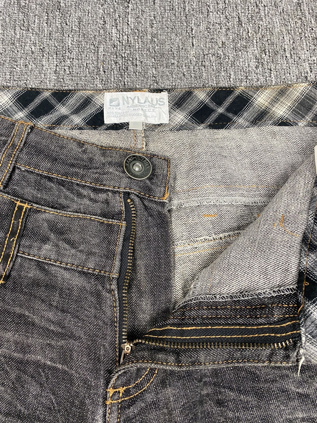 If Six Was Nine × Japanese Brand × Le Grande Bleu (L.G.B.) Nylaus Double Waist Flare Jean Size US 32 / EU 48 - 6 Thumbnail