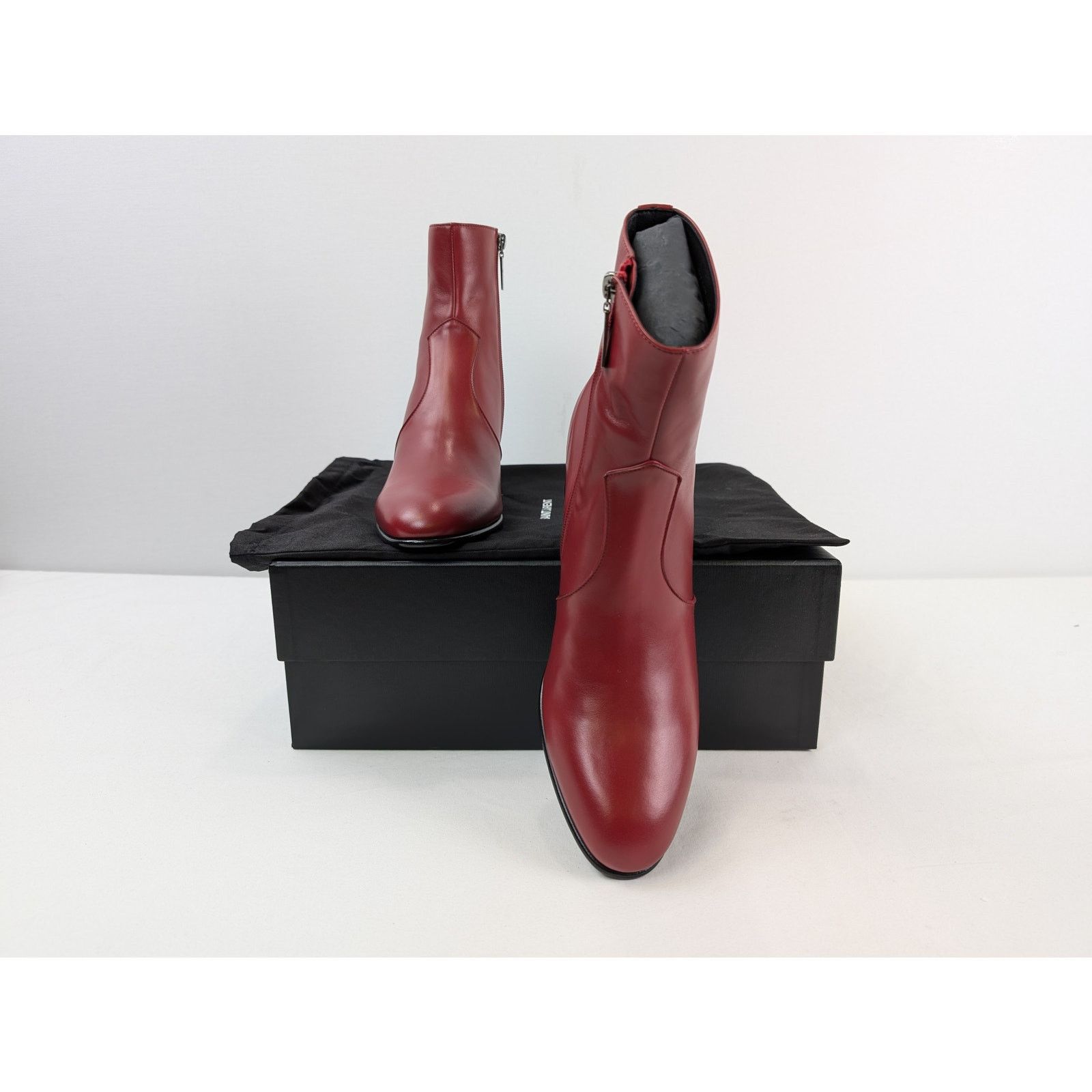 Saint Laurent Paris o1rshd1 James 60 Bootie Boots in Opyum Red Size US 9 / EU 42 - 22 Thumbnail