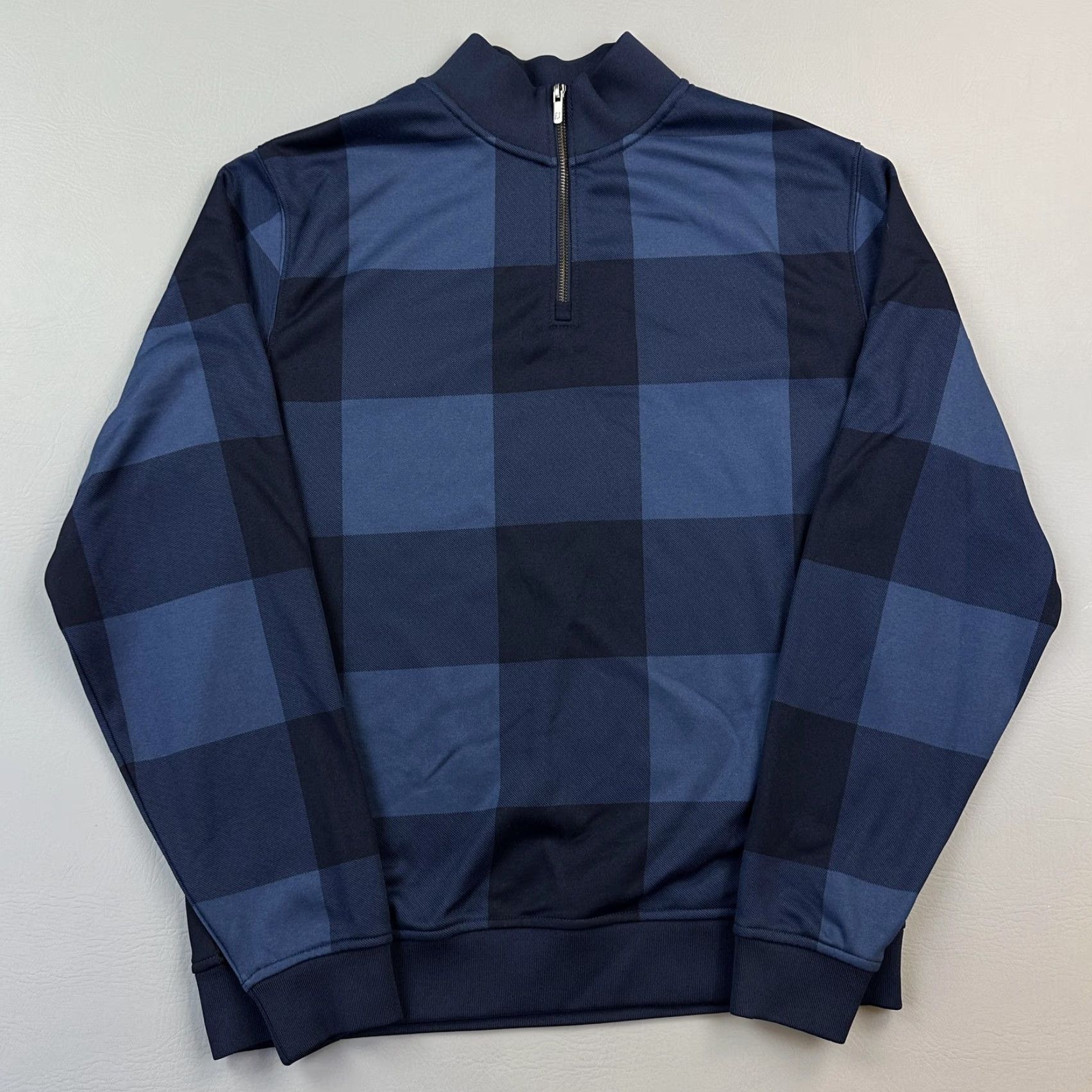 Footjoy FootJoy Pullover Mens Medium Blue Plaid Jersey Fleece 1/4 Zip Casual Preppy Golf Size US M / EU 48-50 / 2 - 2 Thumbnail