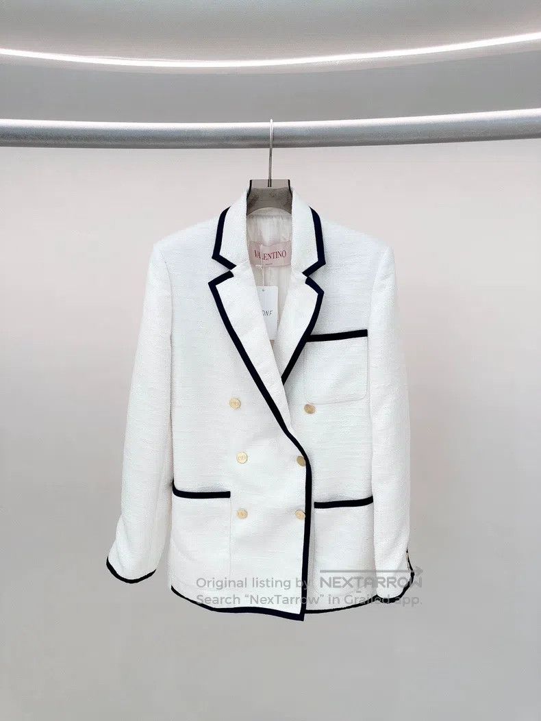 Valentino Valentino White preppy blazer Size XS / US 0-2 / IT 36-38 - 4 Thumbnail