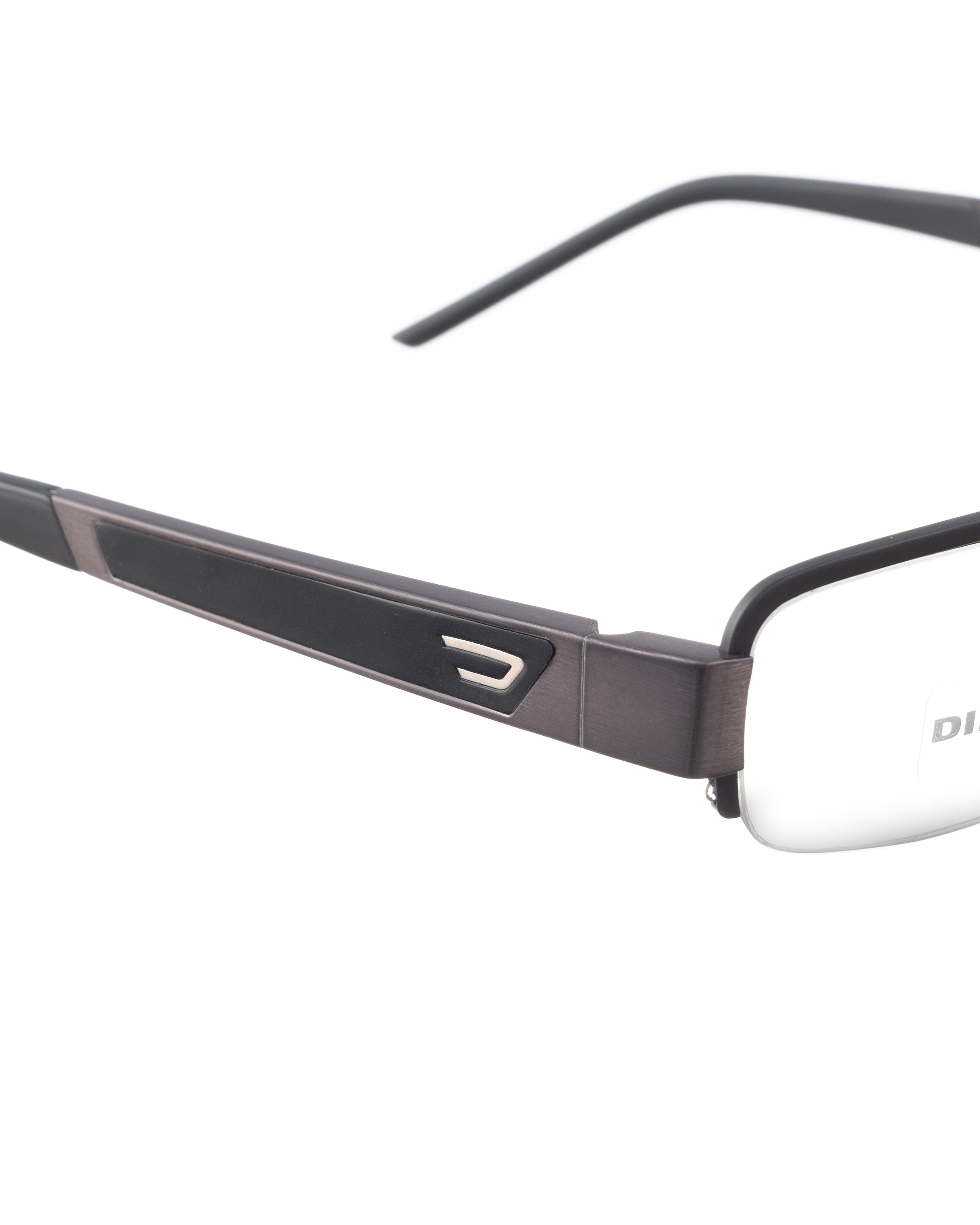 Diesel Diesel 00s Half Rim Black Matte and Dark Steel Glasses Size ONE SIZE - 3 Thumbnail