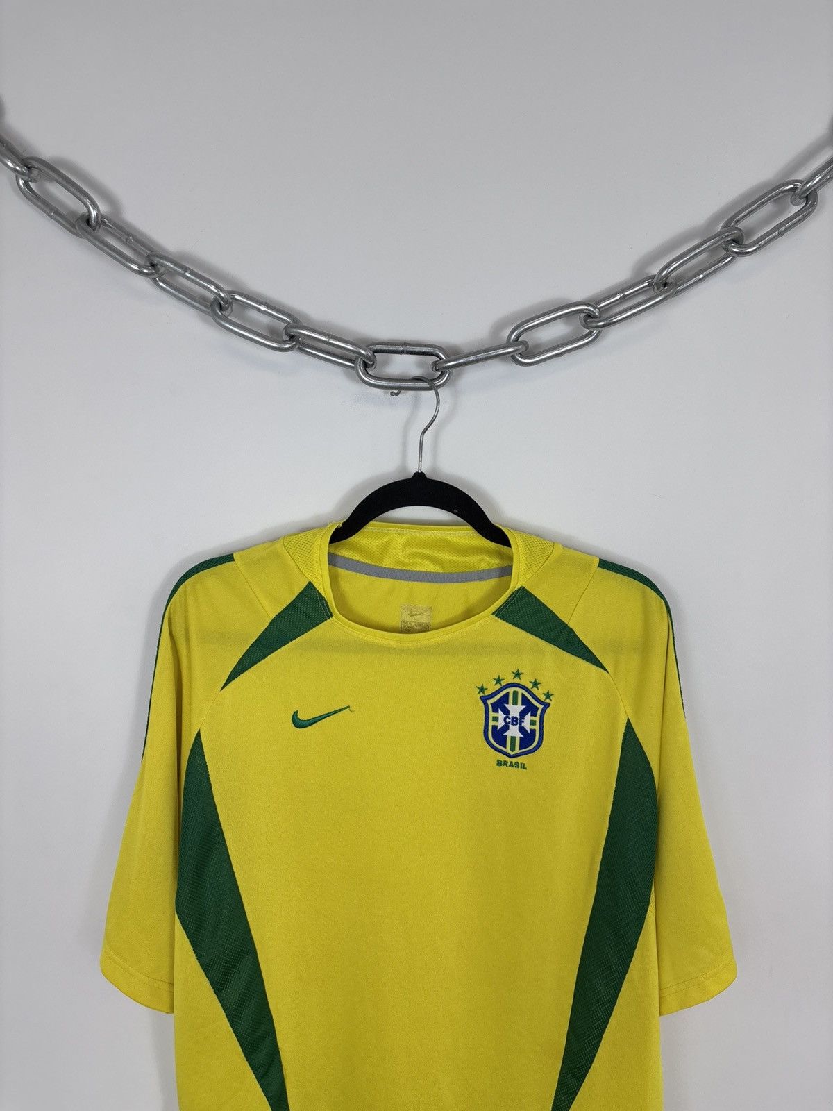 Nike Nike Brazil National Team World Cup 2002/04 Soccer Jersey Size US XL / EU 56 / 4 - 2 Thumbnail