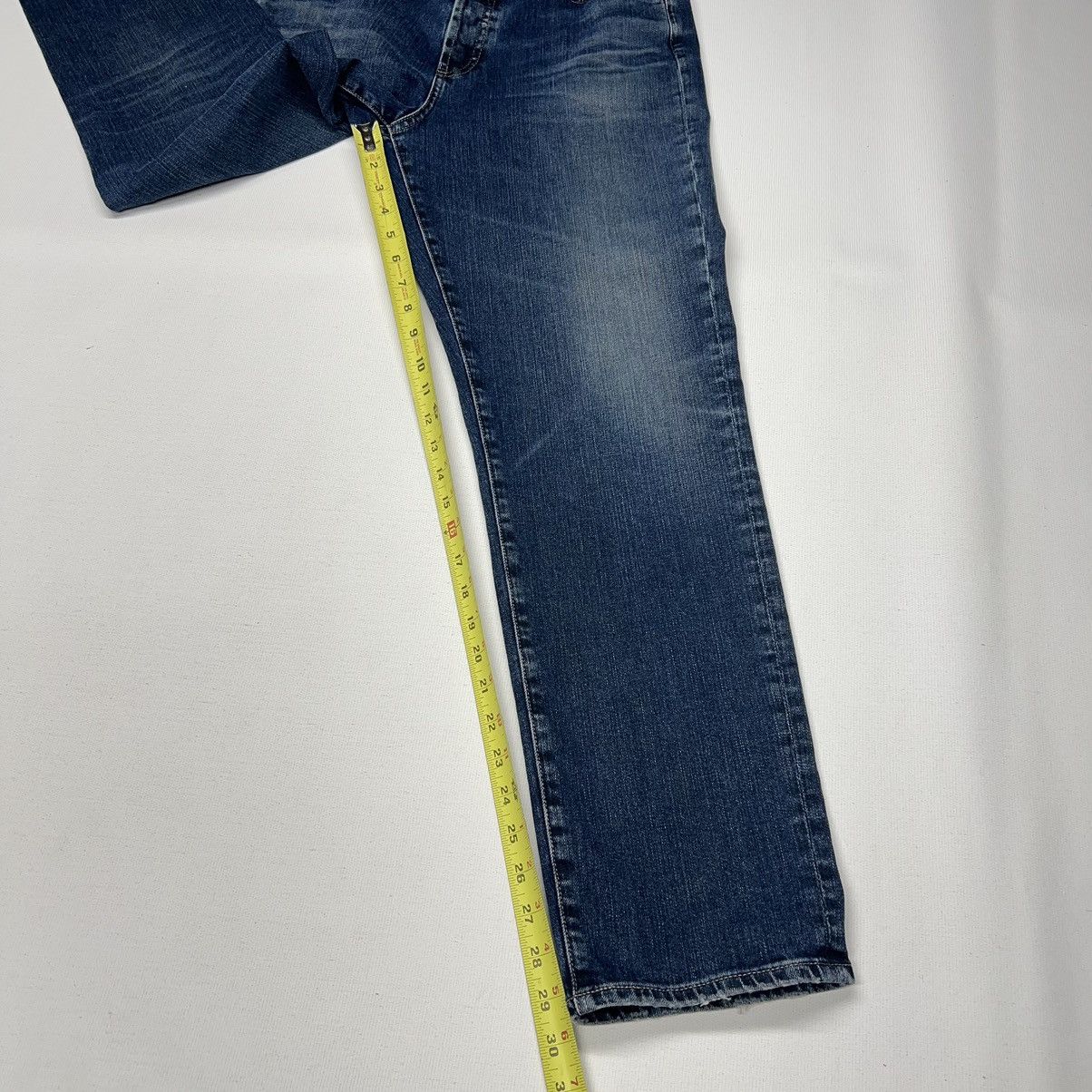 AG Adriano Goldschmied AG Jeans Blue Alexxis Slim High Rise Vintage Denim Faded Size 32" / US 10 / IT 46 - 21 Thumbnail