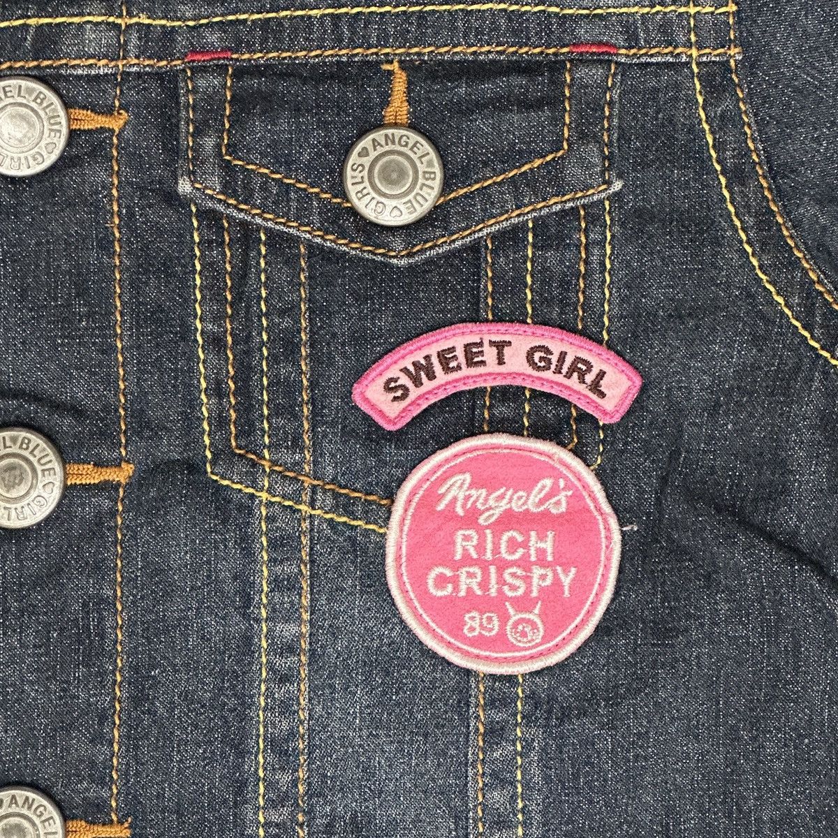 Angel Blue × Japanese Brand Angel Blue Embroidered, Printed and Patched Denim Jacket Size US M / EU 48-50 / 2 - 5 Thumbnail