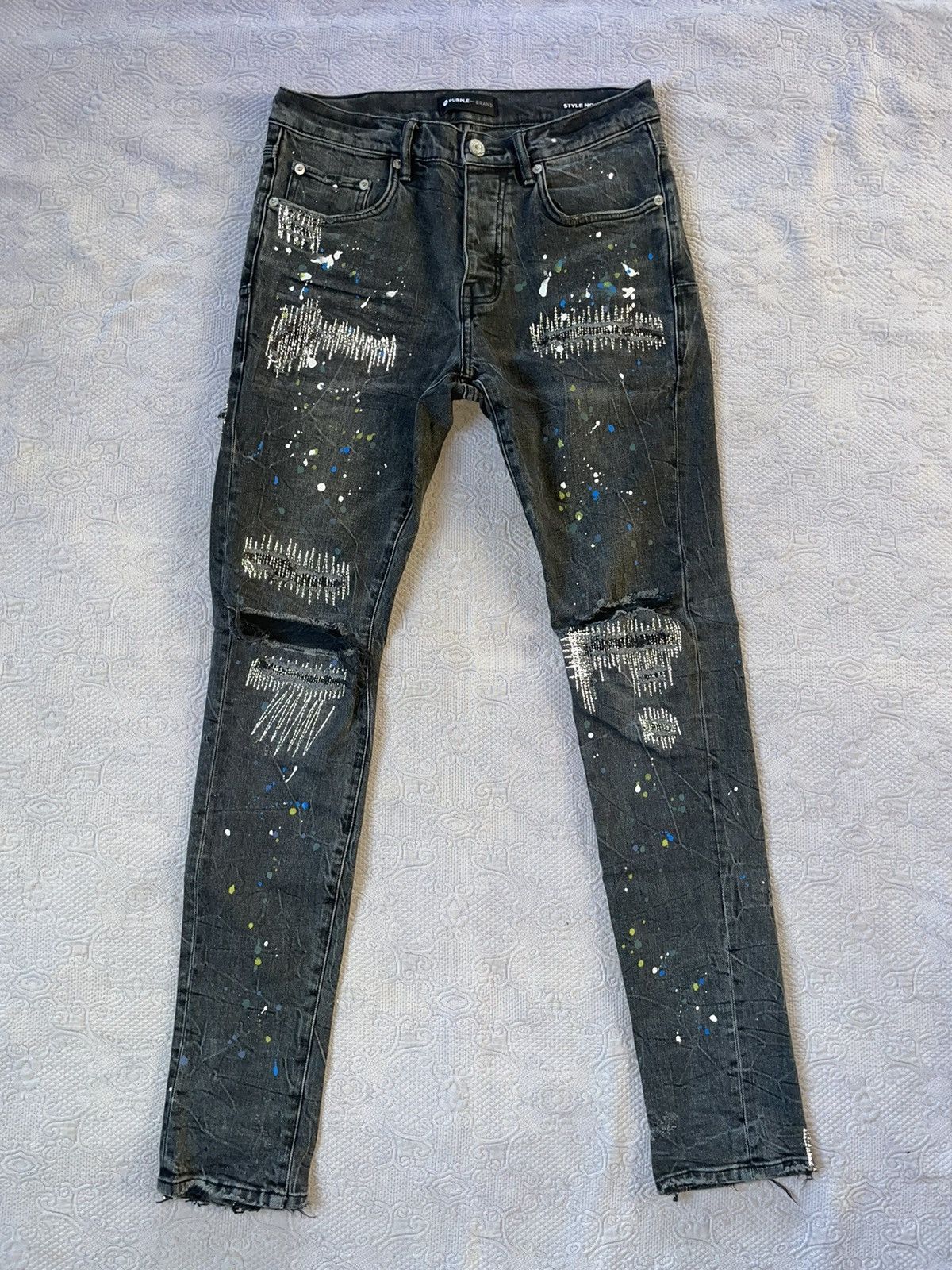 image of Purple Brand Denim Size 30 in Black, Men's