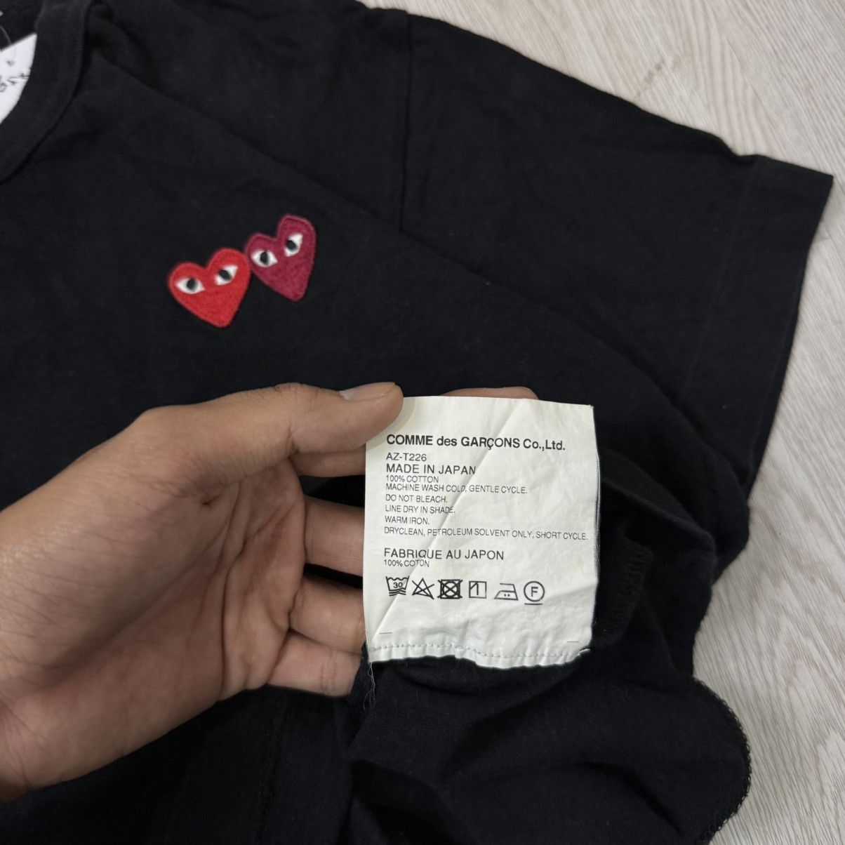 Comme des Garcons Comme Des Garcons double heart black tee shortsleeve AZ-T226 Size US S / EU 44-46 / 1 - 5 Thumbnail