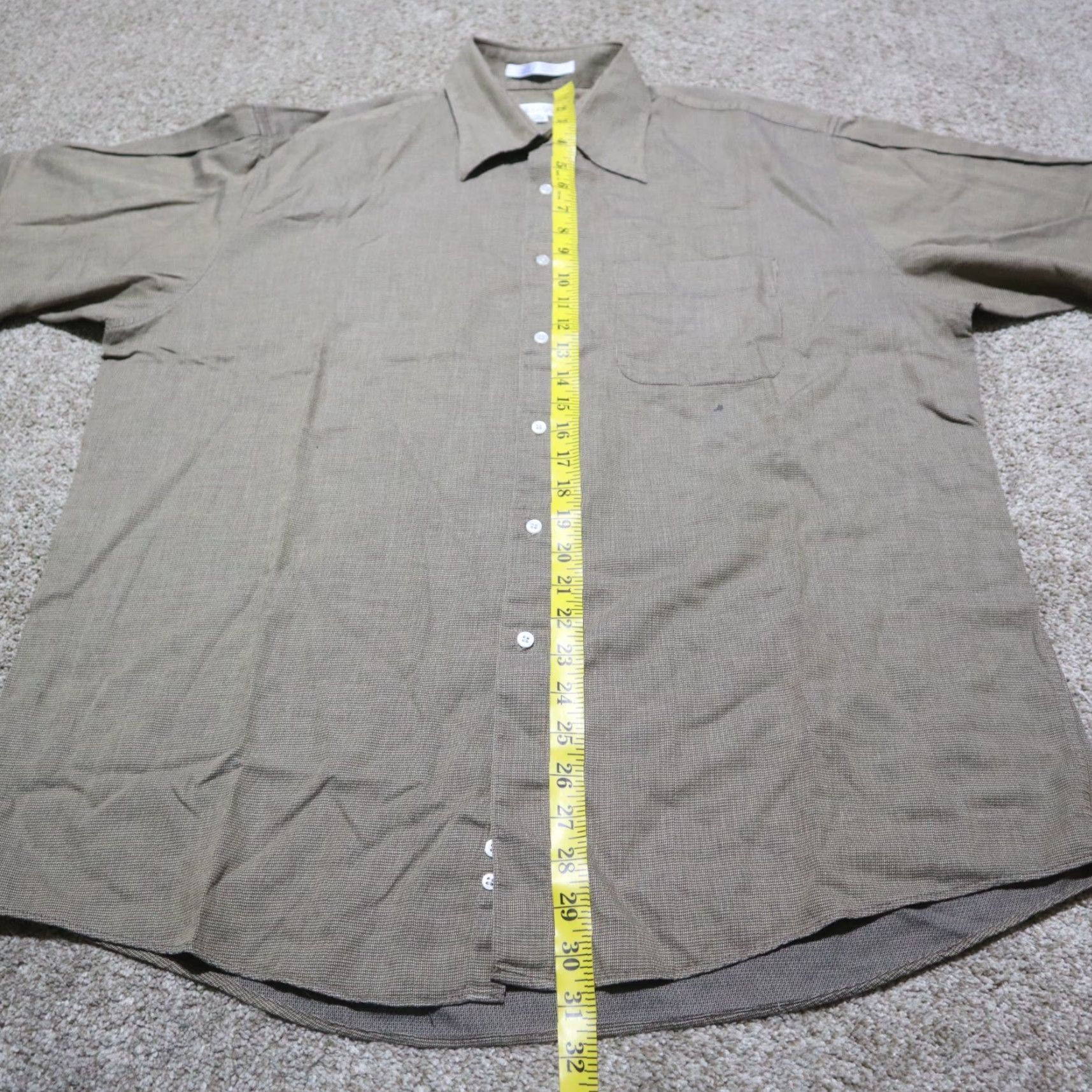 Perry Ellis PERRY ELLIS Brown Button-Up Long Sleeve Shirt Adult Men's Size 17 Regular Casual Classic Size US XL / EU 56 / 4 - 6 Thumbnail