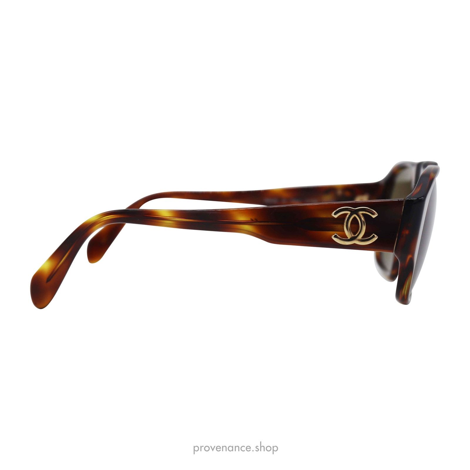 Chanel 🔴 Chanel Double CC Sunglasses - Brown Tortoise - 01452 Size ONE SIZE - 7 Thumbnail