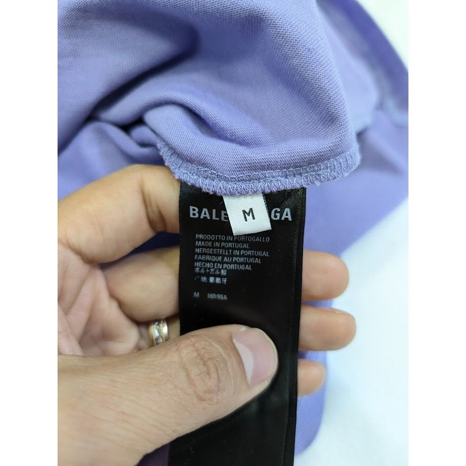 Balenciaga o1rshd1 Political Logo Large Fit T-Shirt in Light Purple Size US M / EU 48-50 / 2 - 13 Thumbnail