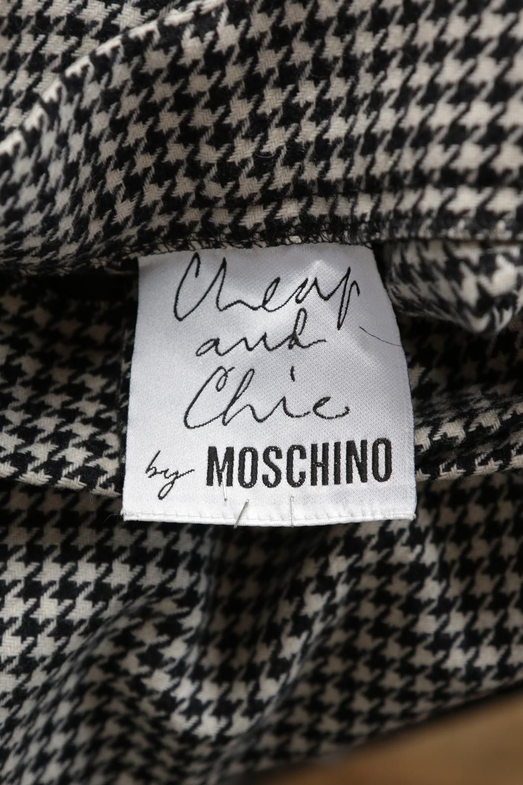Other 90s Cheap and Chic by Moschino Houndstooth Straight-Leg-Pant Size 27" / US 4 / IT 40 - 4 Thumbnail