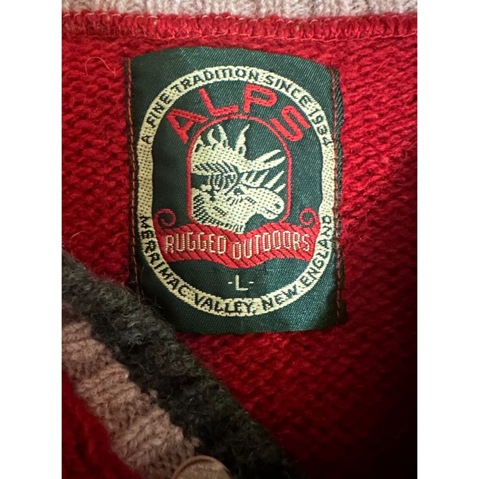 Vintage VINTAGE Alps Rugged Outdoors Sweater Henley Mens L Red USA Pattern Solid Open-Knit Long Sleeve Button Regular Adult Mens Size US L / EU 52-54 / 3 - 5 Thumbnail