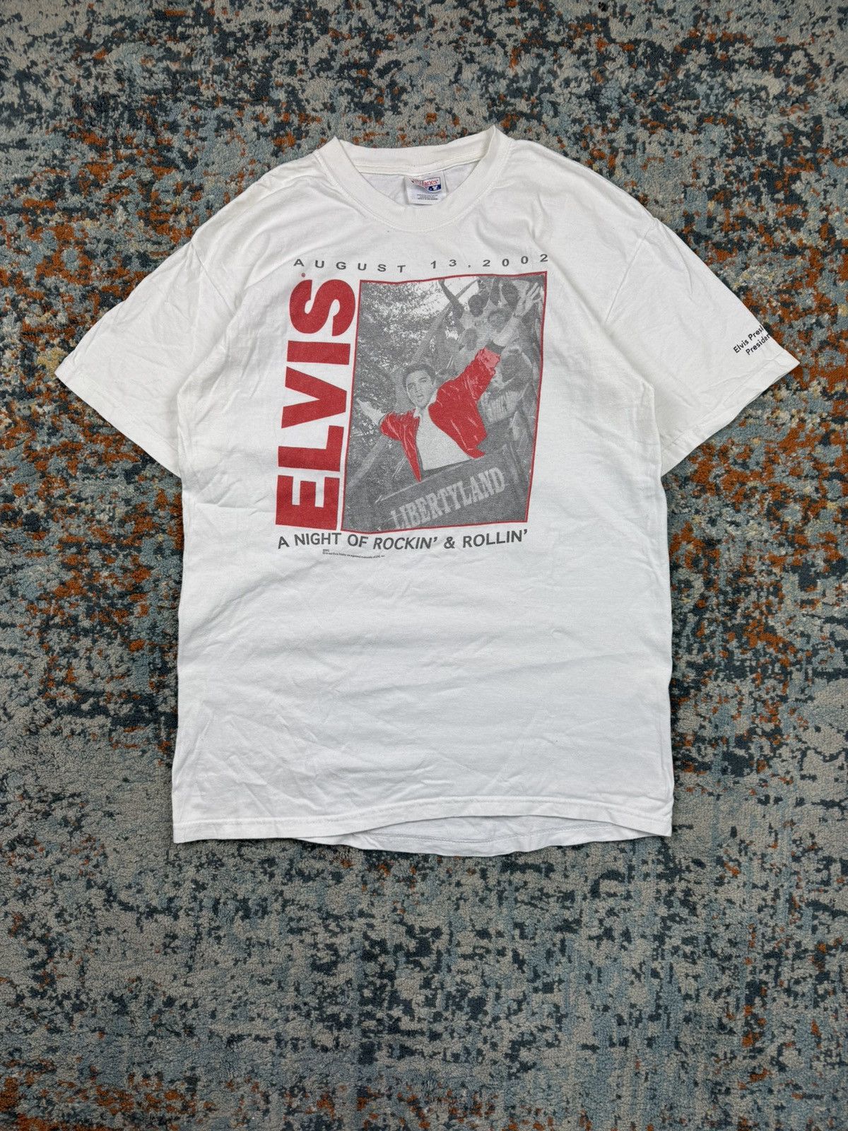 Band Tees × Vintage Vintage 2002 Elvis Presley libertyland graphic band tee Size US M / EU 48-50 / 2 - 1 Thumbnail