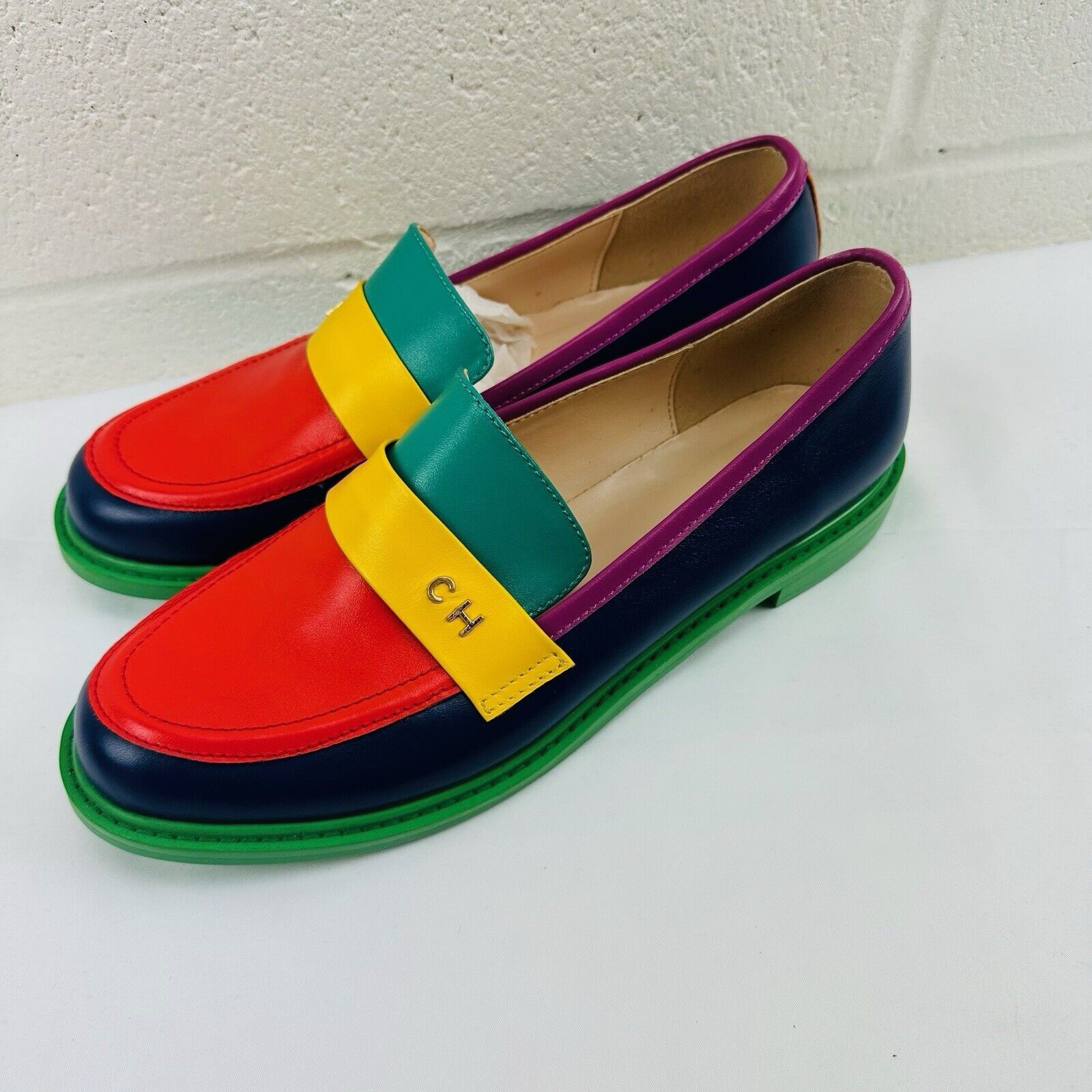 Other Womens Leather Multicoloured Flat Slipon broge NARROW 10 US Size US 10 / IT 40 - 3 Thumbnail