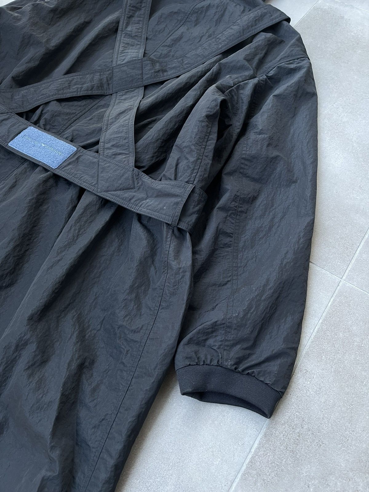 Emporio Armani !DS! AW22 Emporio Armani Black Trench Coat Windbreaker Size US L / EU 52-54 / 3 - 16 Thumbnail