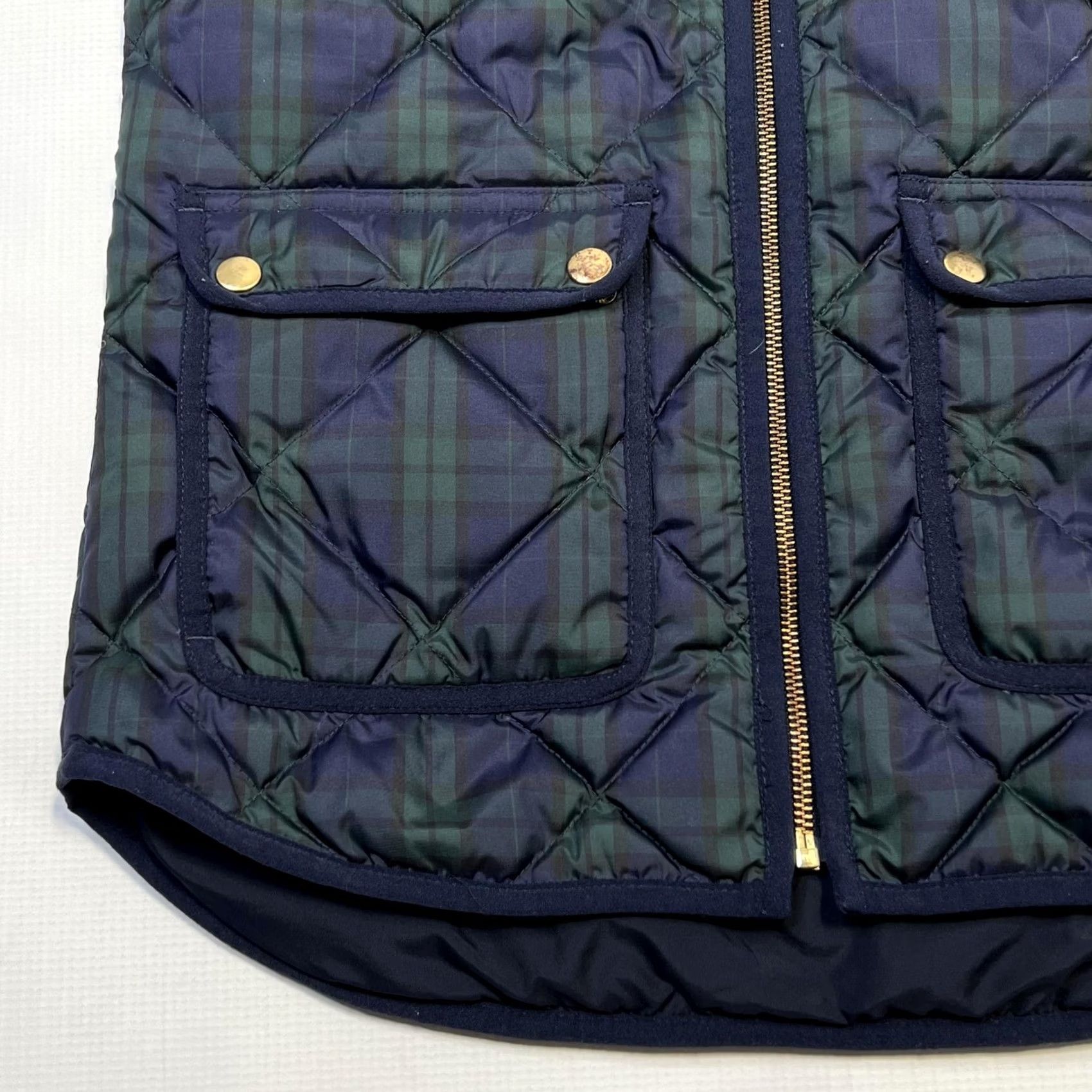 J.Crew VINTAGE? J.CREW Vest Womens XXS Plaid Quilted Puffer Blackwatch Insulated Winter Jacket Size XXS / US 00 / IT 34 - 4 Thumbnail