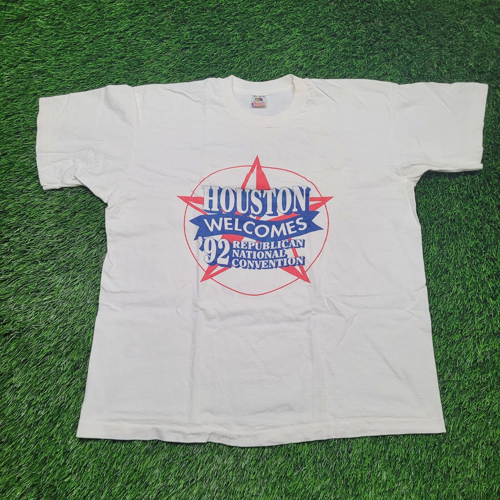 Fruit Of The Loom VTG 1992 RNC Republican Convention T-Shirt XL Single Stitch Size US XL / EU 56 / 4 - 1 Thumbnail