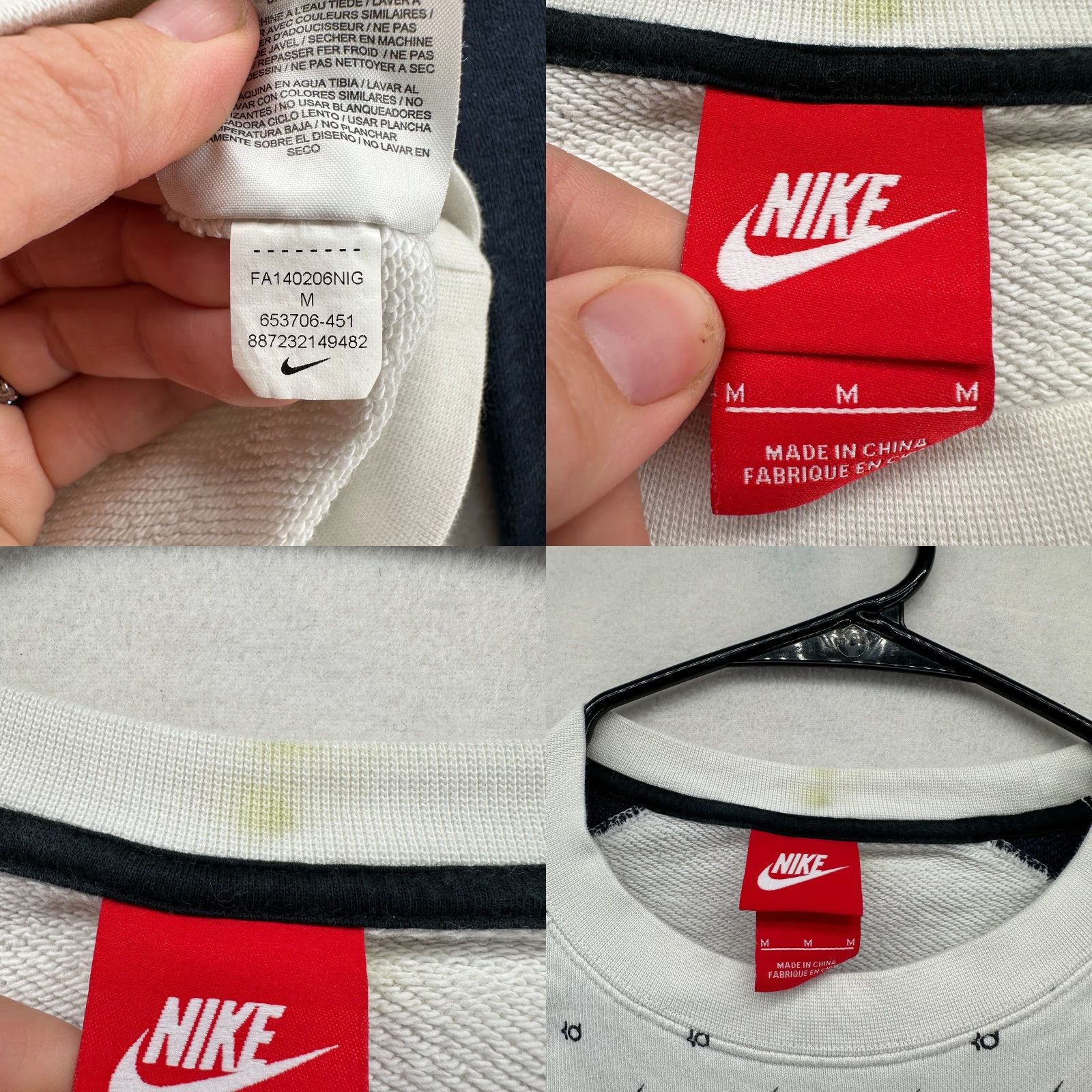 Nike Nike Kevin Durant Pullover Sweatshirt Adult Medium Blue White Long Sleeve Crew Neck Cotton Regular Mens Size US M / EU 48-50 / 2 - 8 Thumbnail