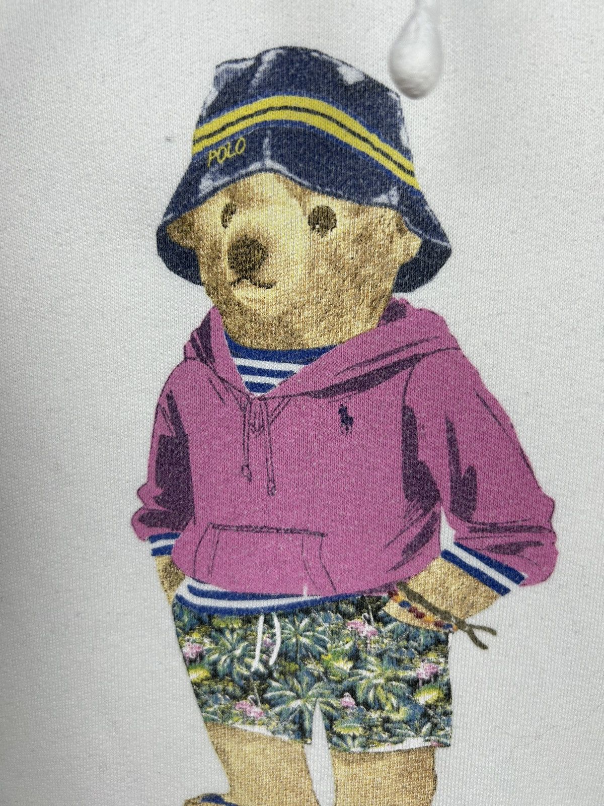 Vintage POLO BEAR by Ralph Lauren White Hoodie Sweatshirt Size US M / EU 48-50 / 2 - 10 Thumbnail