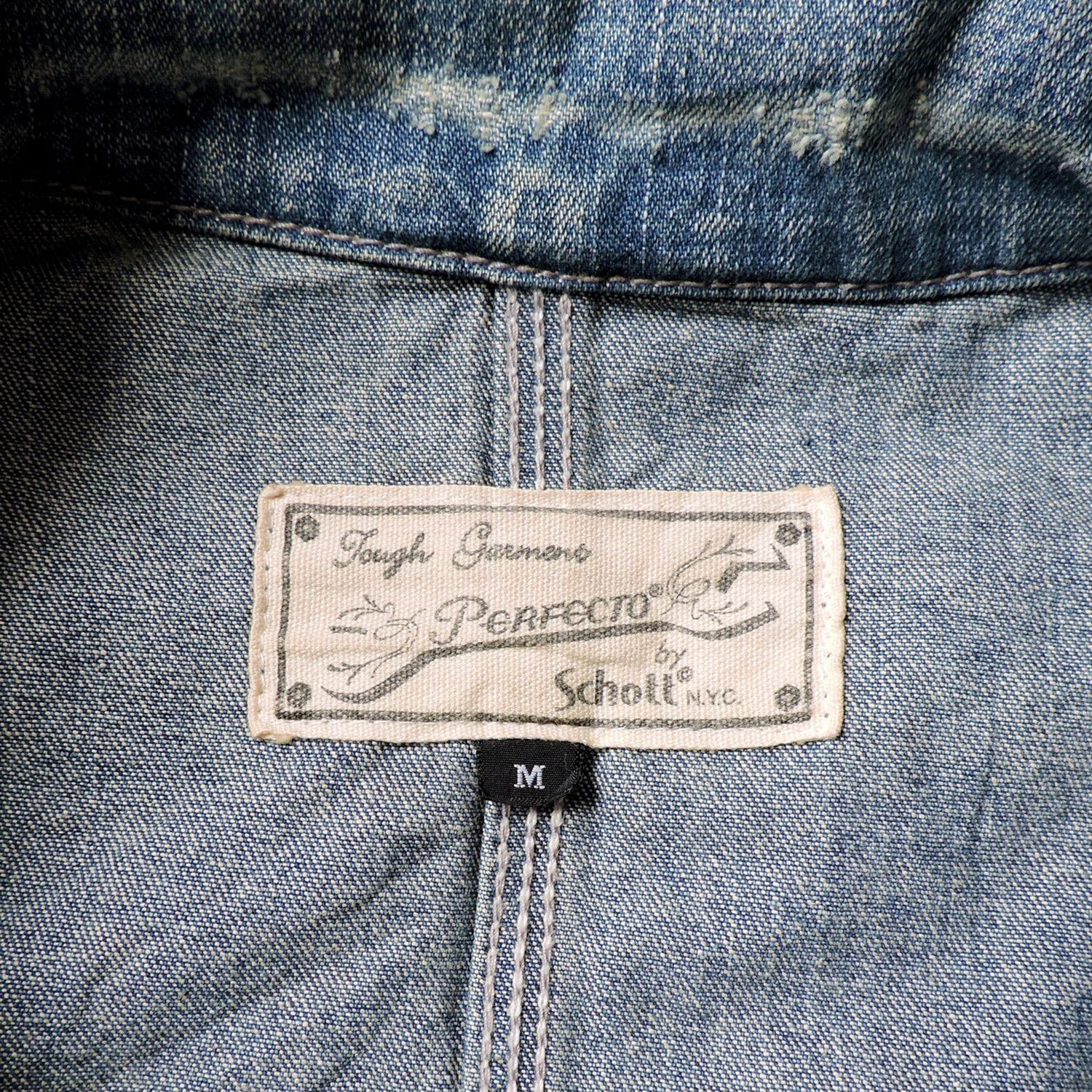 Schott SCHOTT NYC TOUGH GARMENT PERFECTO ENGINEER DENIM JACKET Size US M / EU 48-50 / 2 - 3 Thumbnail