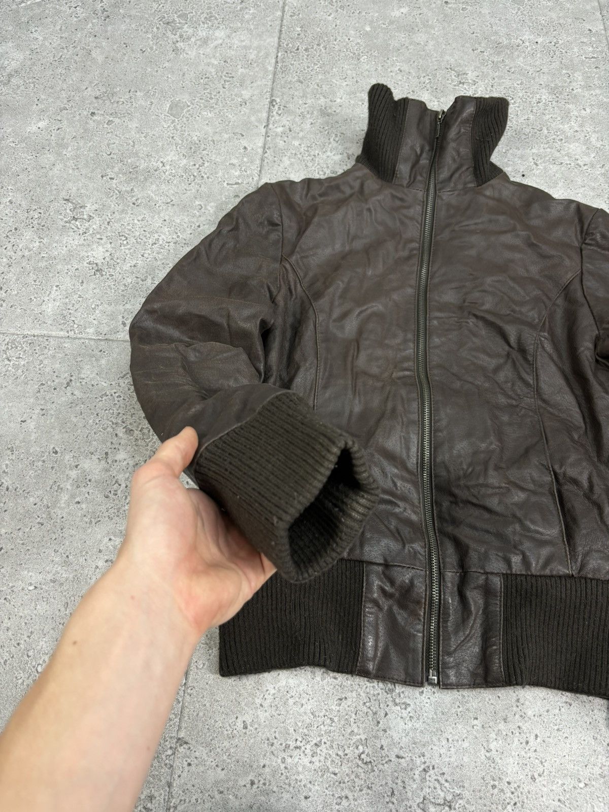 Genuine Leather × Japanese Brand Archive Japanese Leather Jacket Distressed Cropped 2000s Size US M / EU 48-50 / 2 - 4 Thumbnail