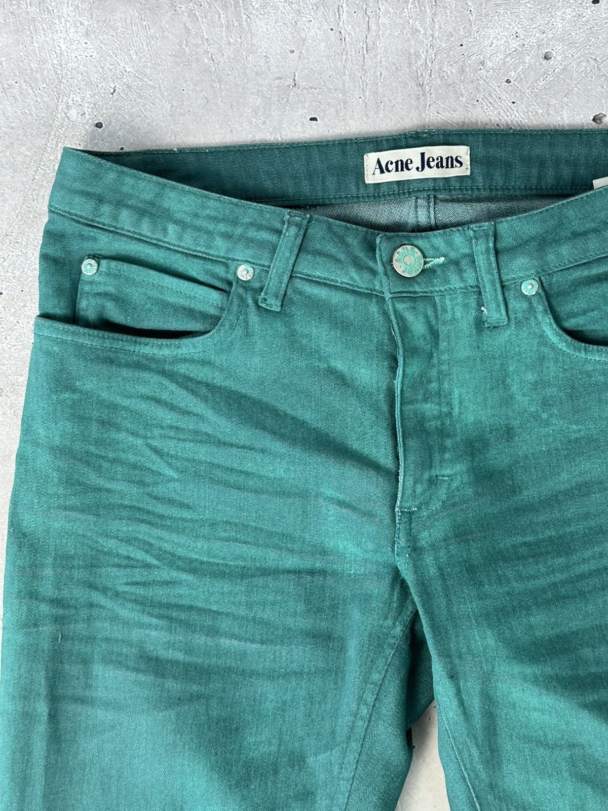Acne Studios Acne Studios Hep Used Twill Jade Green Women’s Jeans Size 30" / US 8 / IT 44 - 4 Thumbnail
