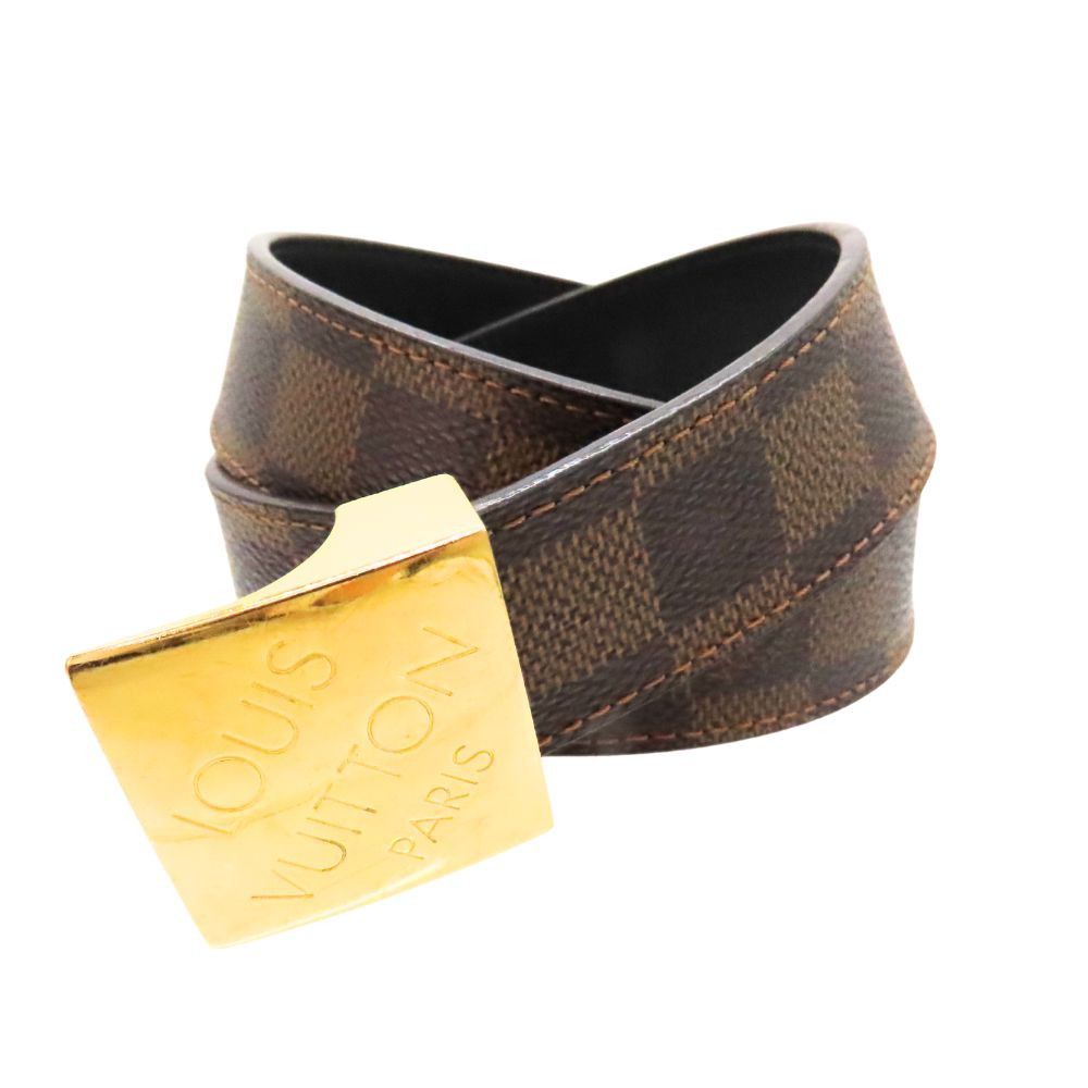 Louis Vuitton Louis Vuitton Louis Vuitton Ceinture Carré Damier Ebene Belt Canvas Other M6944V DUTY FREE for USA Size ONE SIZE - 1 Thumbnail