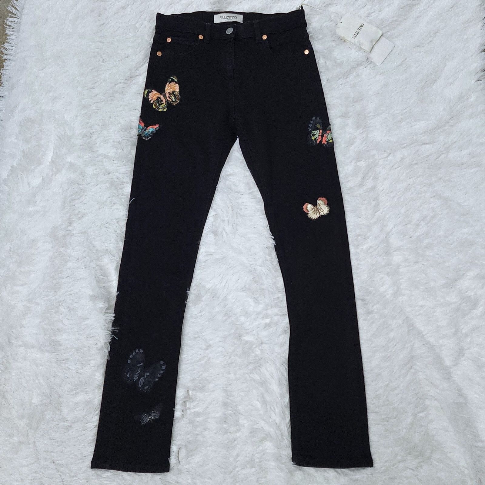 Valentino Valentino x Izumi Miyazaki Gravitation Butterfly Print Jeans Size 25" / US 0 / IT 36 - 1 Thumbnail