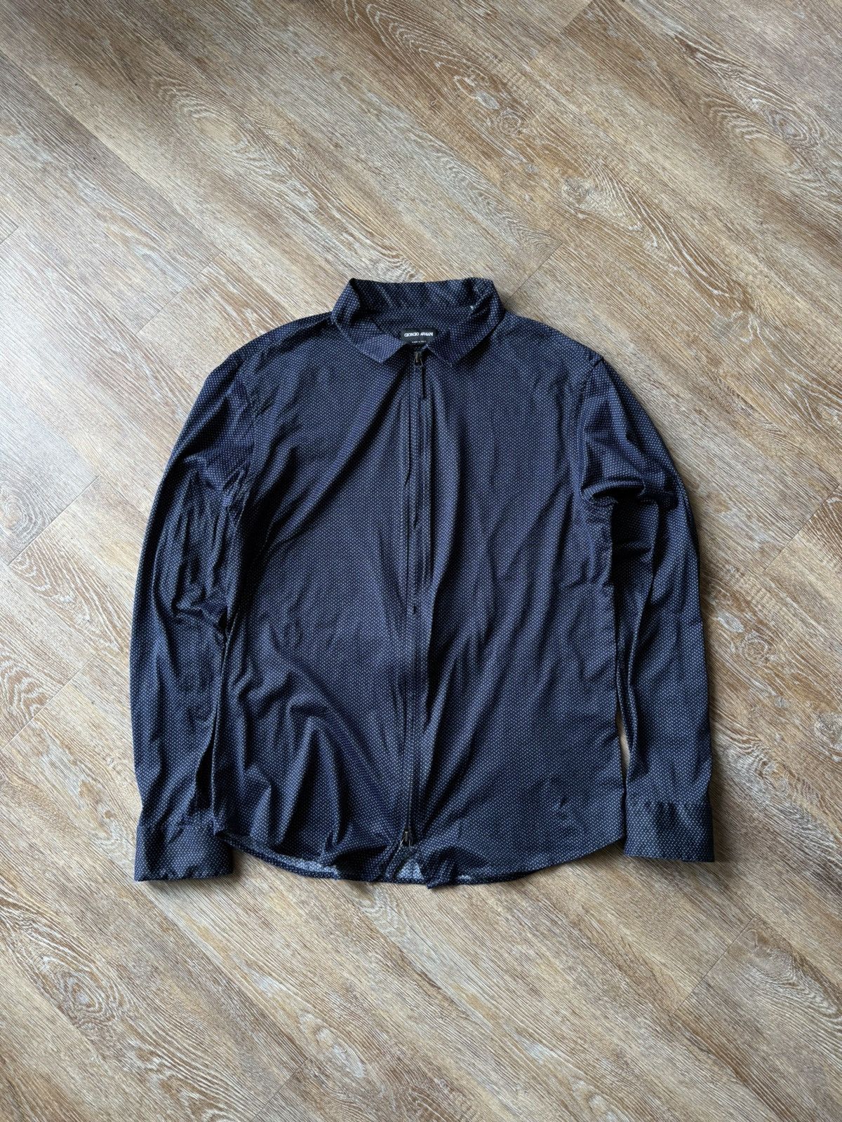 Giorgio Armani × Vintage Vintage Giorgio Armani Zip-Up Shirt Size US S / EU 44-46 / 1 - 1 Thumbnail