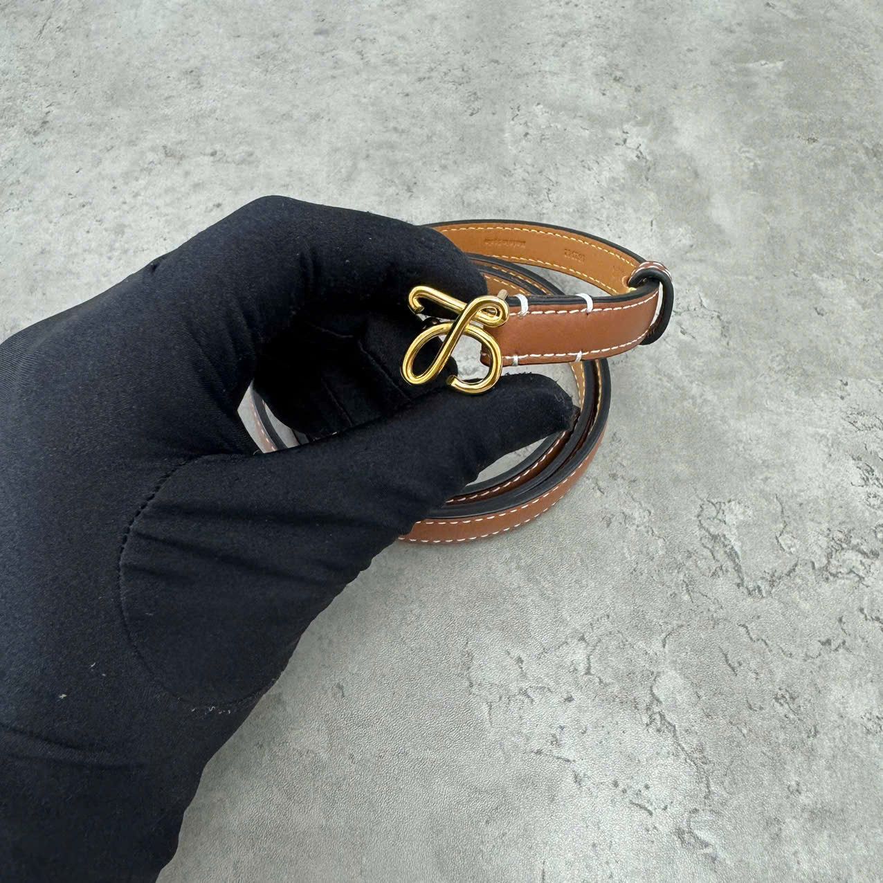 Loewe LOEWE Belt In Smooth Calfskin TAN/GOLD Size ONE SIZE - 2 Thumbnail