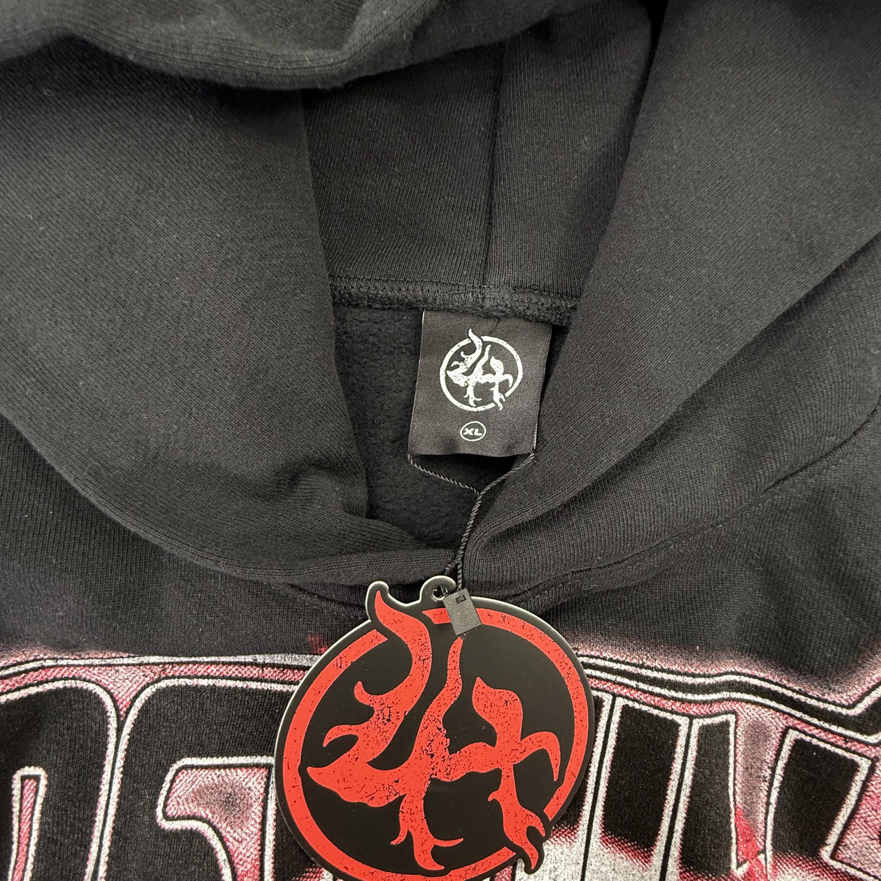 Lost hills Lost Hills Black Flaming Skull Graphic Hoodie Mens XL Size US XL / EU 56 / 4 - 3 Thumbnail