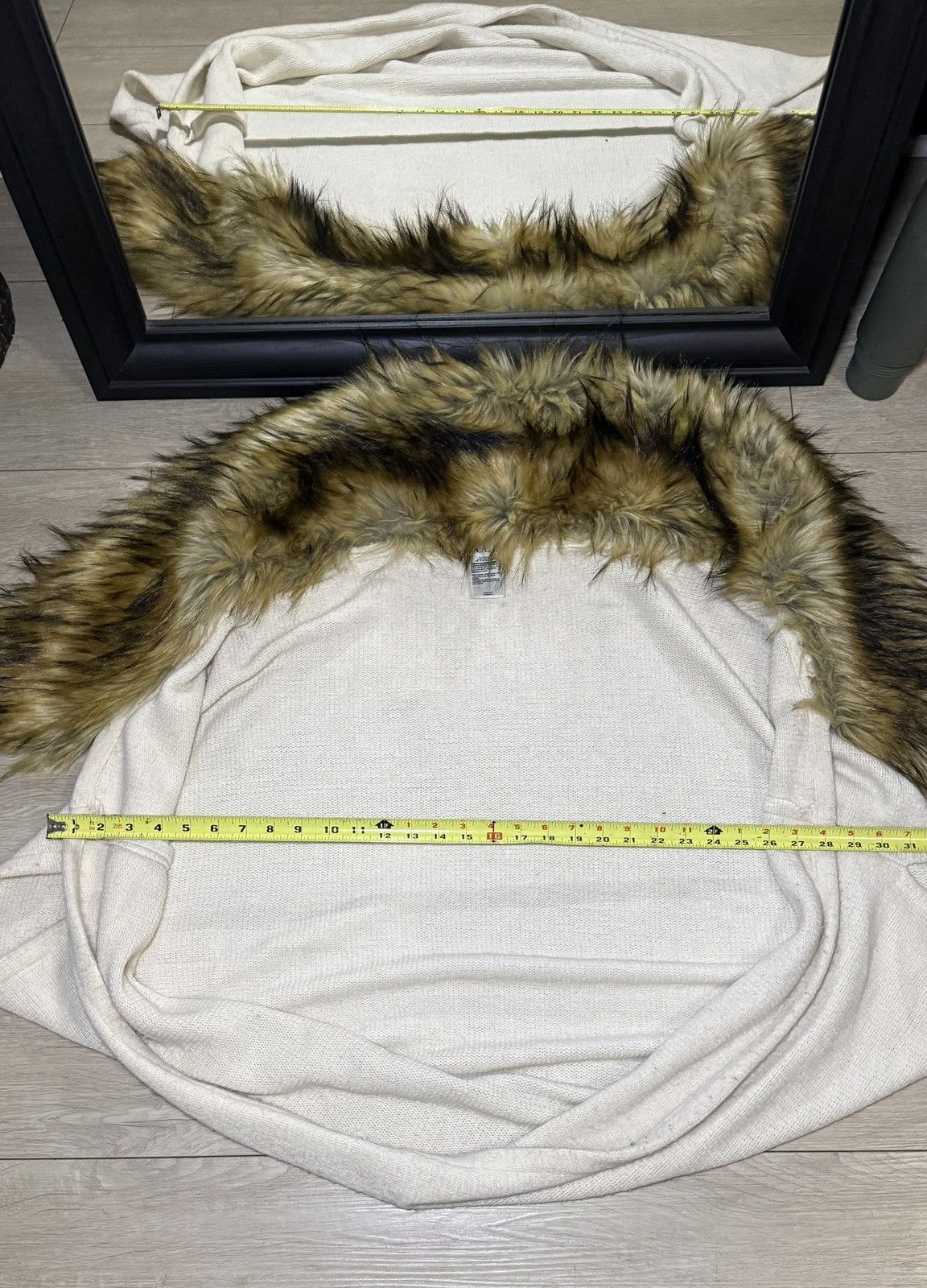 Bebe Y2K 2000s Bebe Fur Coat Knitted Sweater Size L / US 10 / IT 46 - 8 Thumbnail