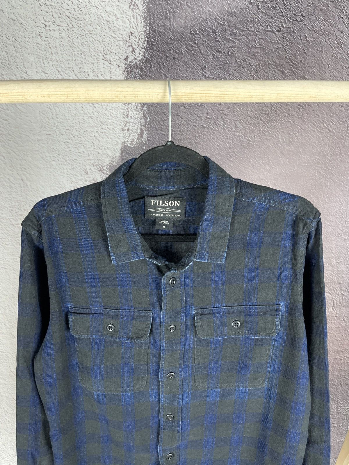 Filson Filson Indigo blue checkered flannel long sleeve shirt Size US M / EU 48-50 / 2 - 3 Thumbnail