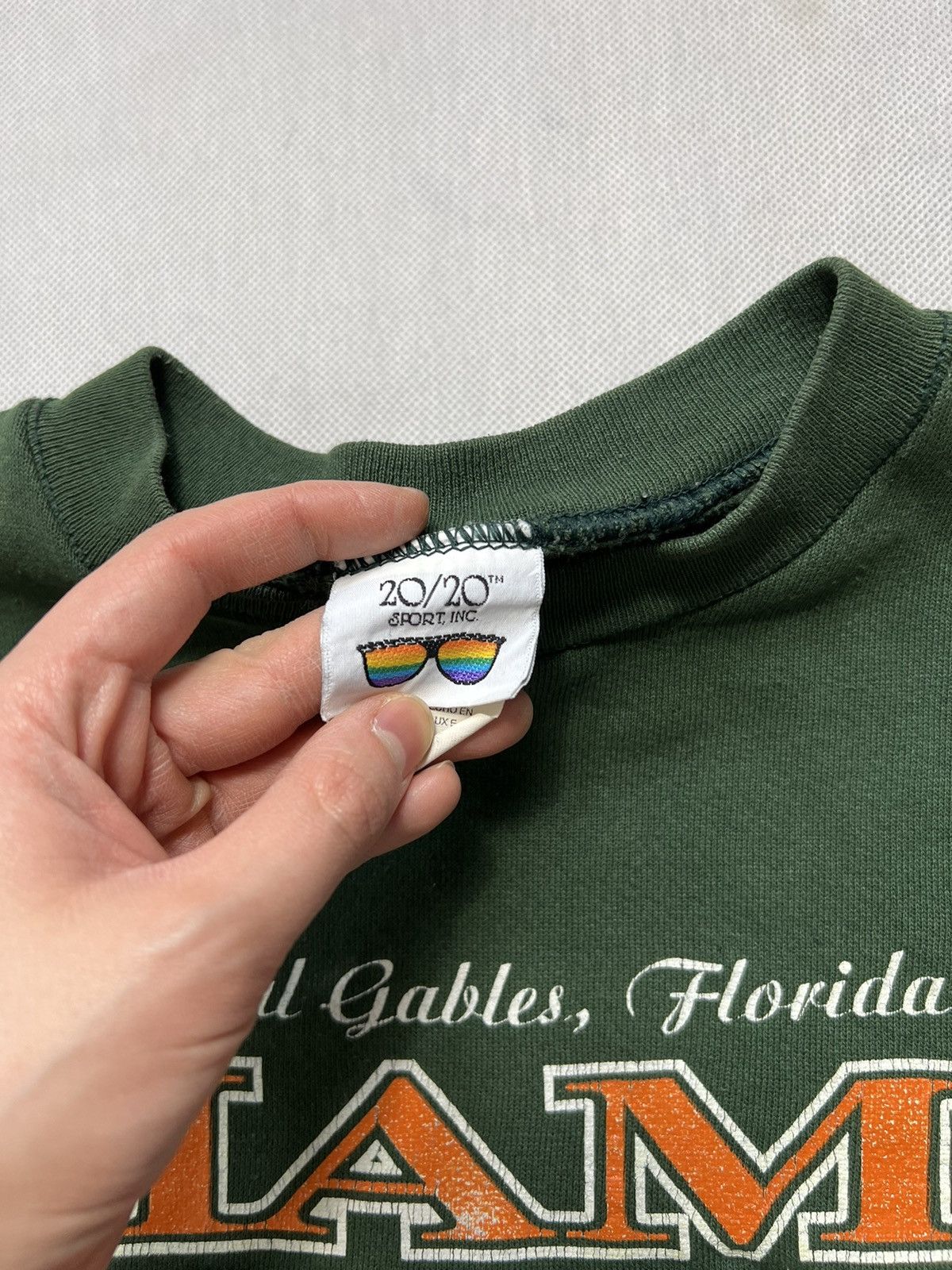Vintage Sweatshirt Miami Vintage 90’s Green Size US L / EU 52-54 / 3 - 2 Thumbnail