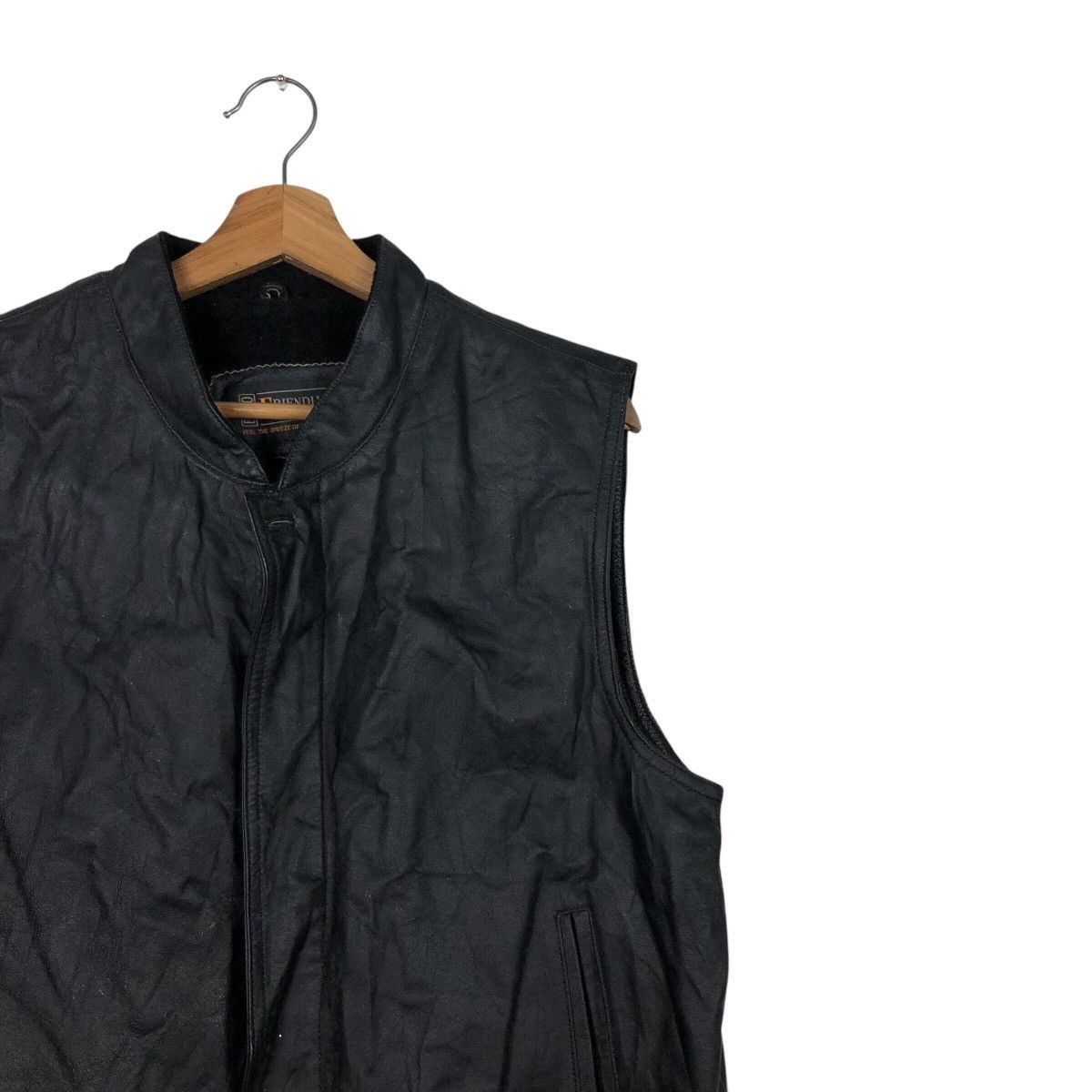 Japanese Brand × Vintage 📌Vintage Biker Wear Vest Jacket Friendly Word Size US M / EU 48-50 / 2 - 7 Thumbnail