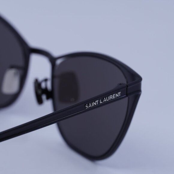 Saint Laurent Paris Saint Laurent SL409 002 Sunglasses Black Cat Eye Frame Size ONE SIZE - 5 Thumbnail