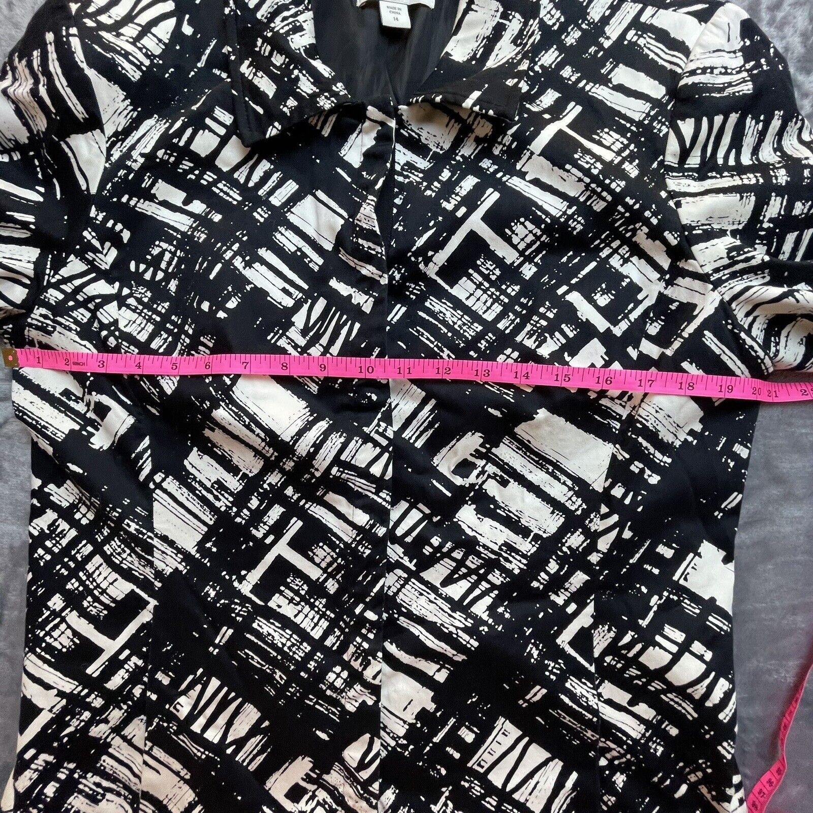 Coldwater Creek Coldwater Creek Jacket Womens 14 Black White Blazer Abstract Size XL / US 12-14 / IT 48-50 - 7 Thumbnail
